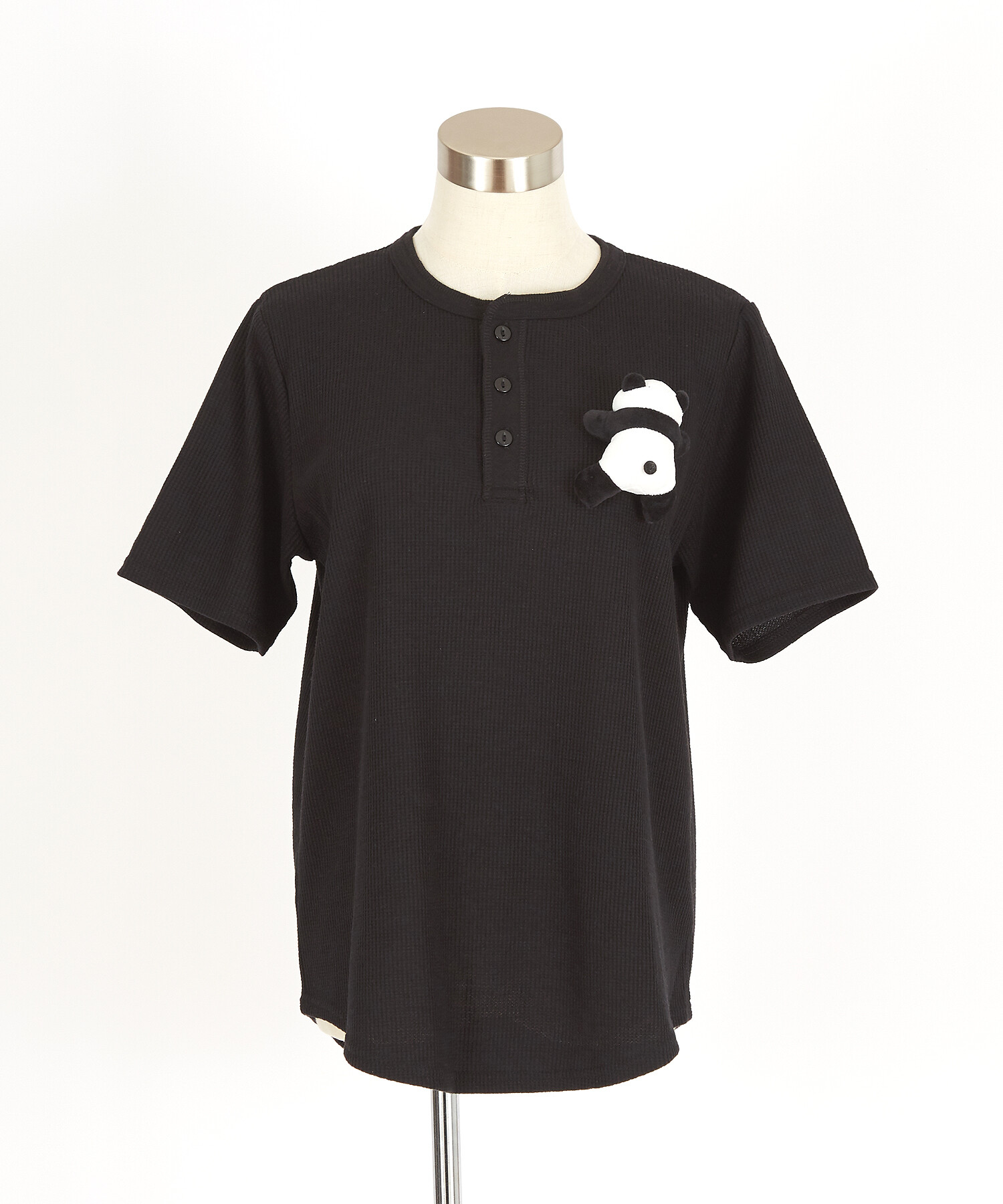 TEDDY ankoROCK ワッフルヘンリーネックTシャツ / 半袖 カットソー