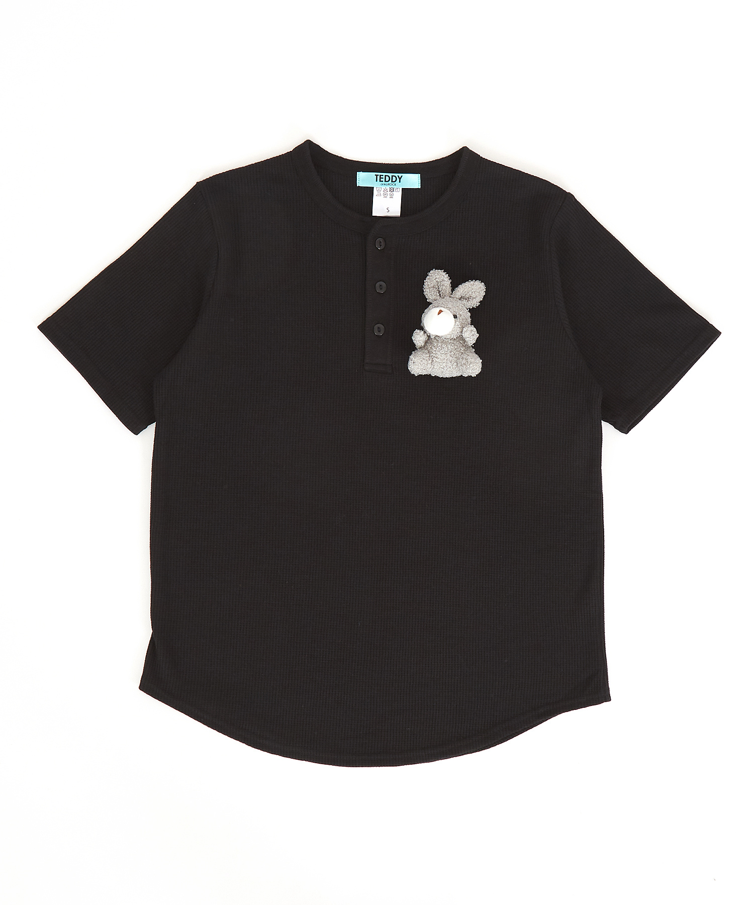 TEDDY ankoROCK ワッフルヘンリーネックTシャツ / 半袖 カットソー