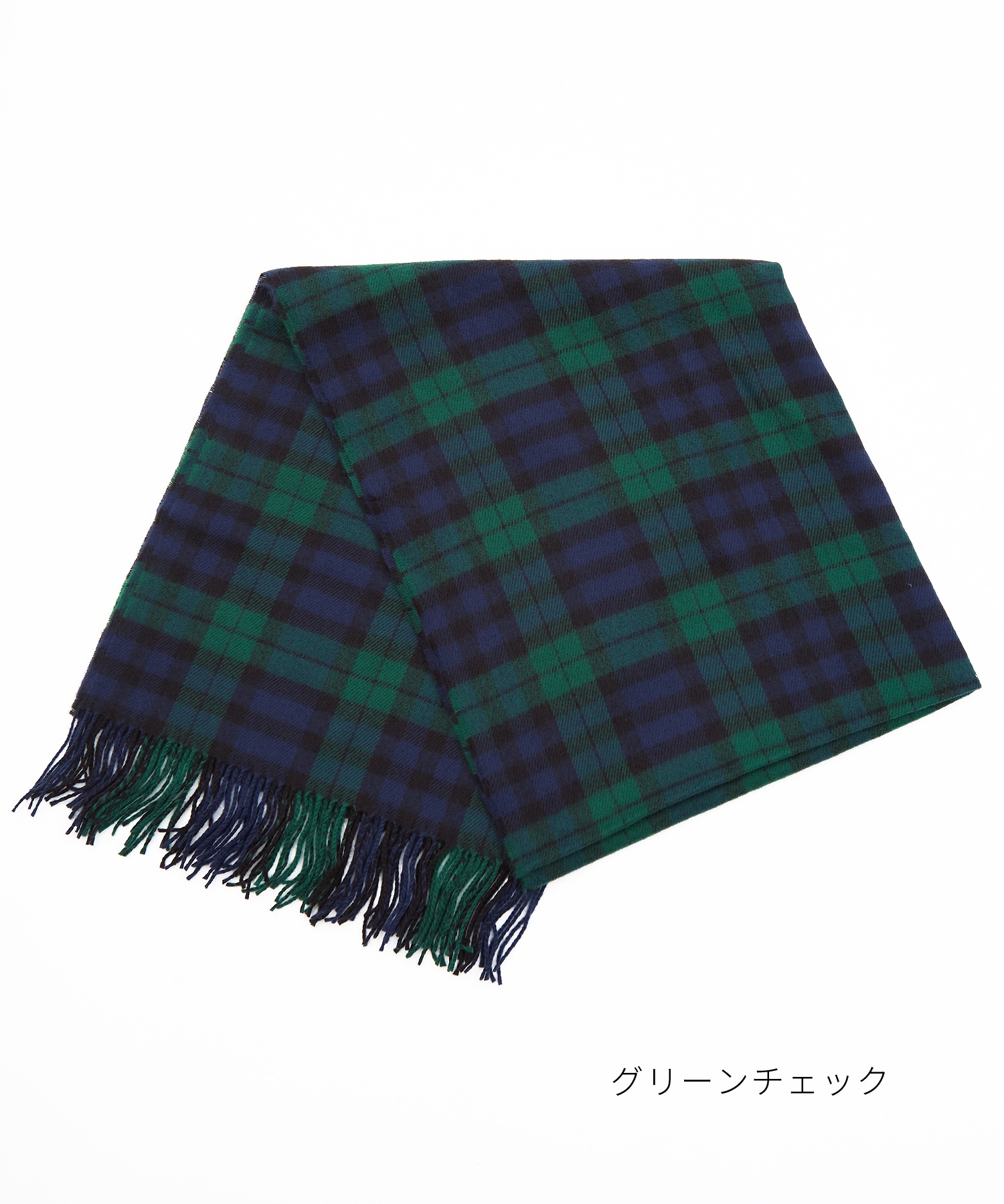 バリエーションタータンチェック大判ファー混マフラー ankoROCK