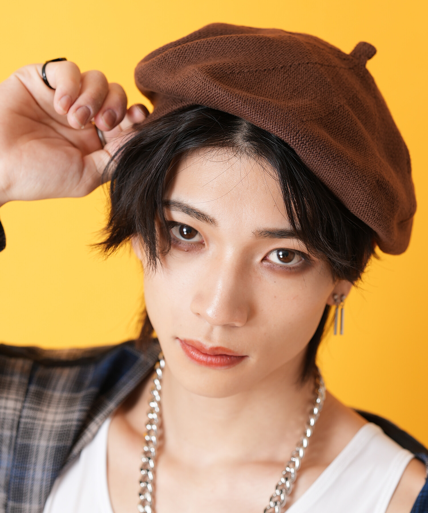 ソフトサマーニットベレー帽 ankoROCK(アンコロック) メンズ