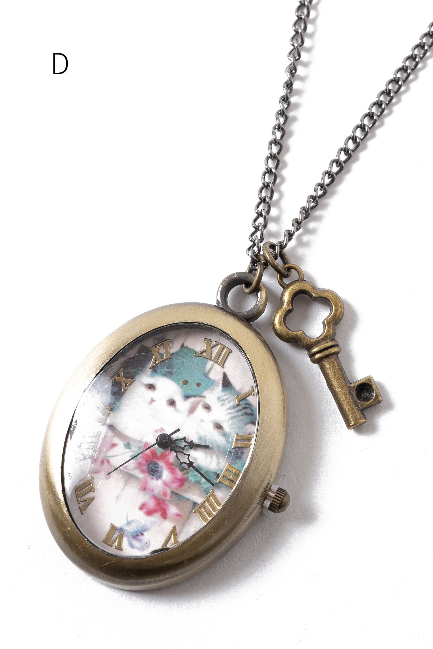 ネコと懐中時計。ネックレス ankoROCK(アンコロック) メンズ