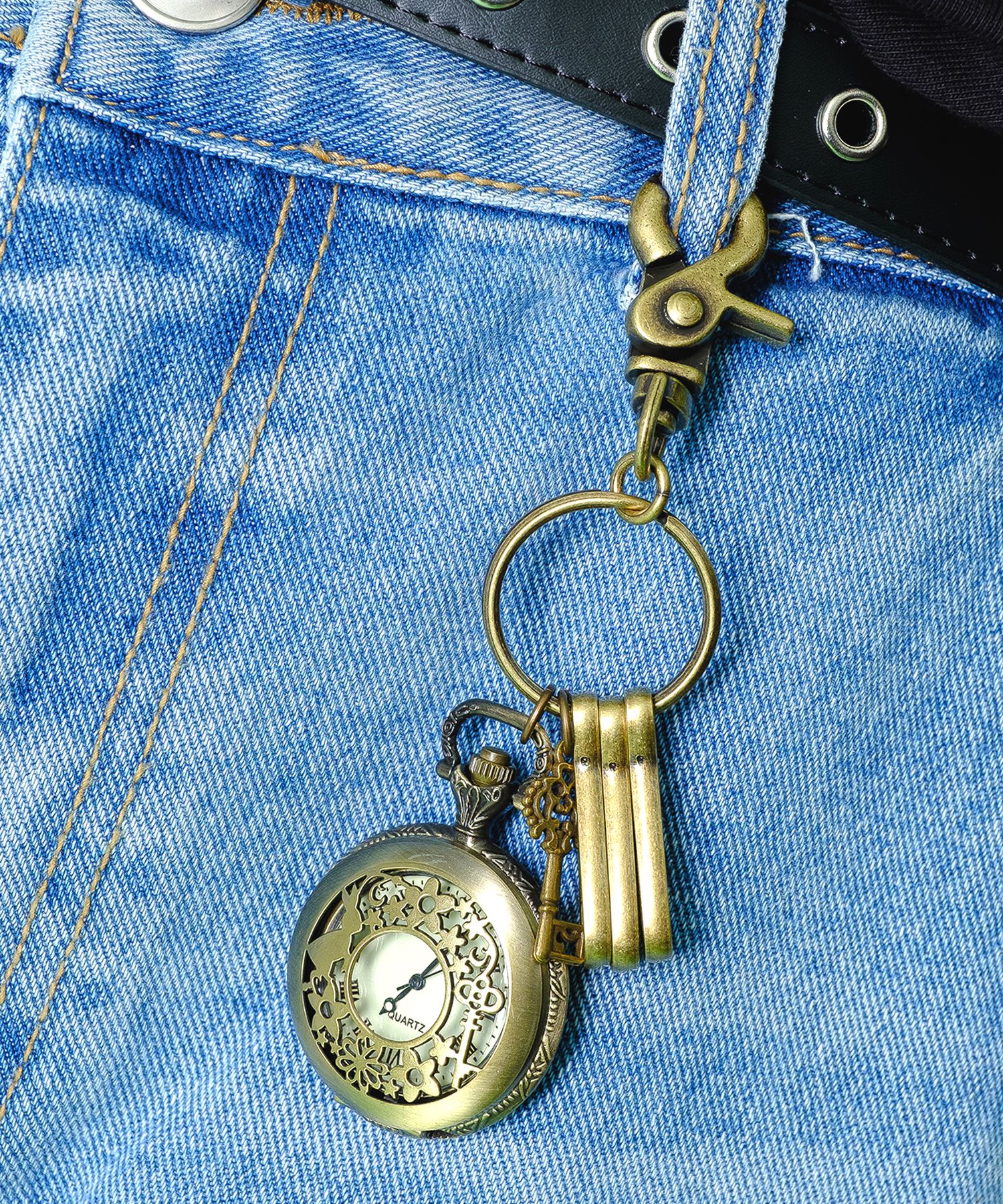 an meets zakka 不思議の国のアリス懐中時計カラビナキーリング