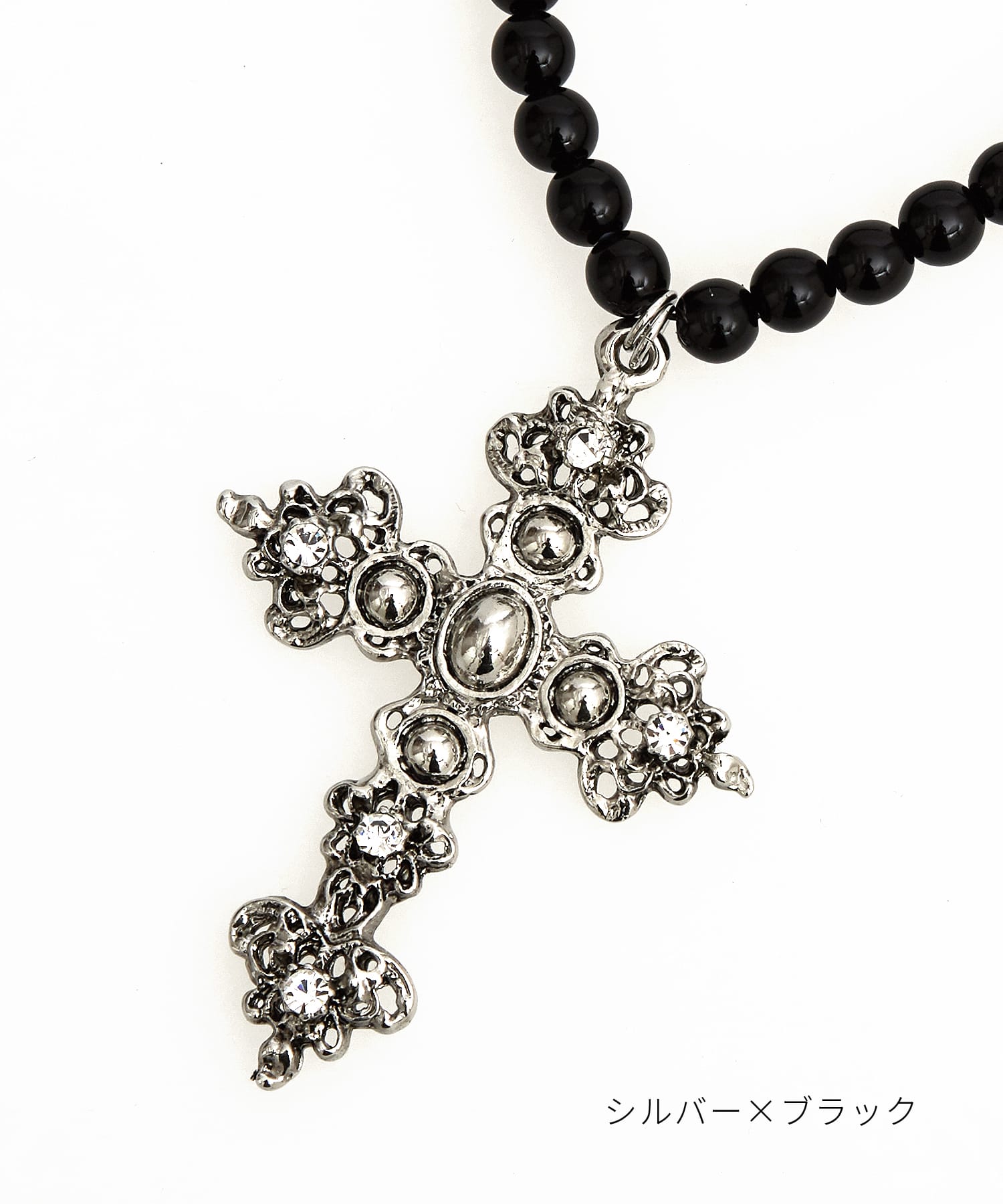 ロザリオテイストクロスパールネックレス / レディース メンズ ユニ