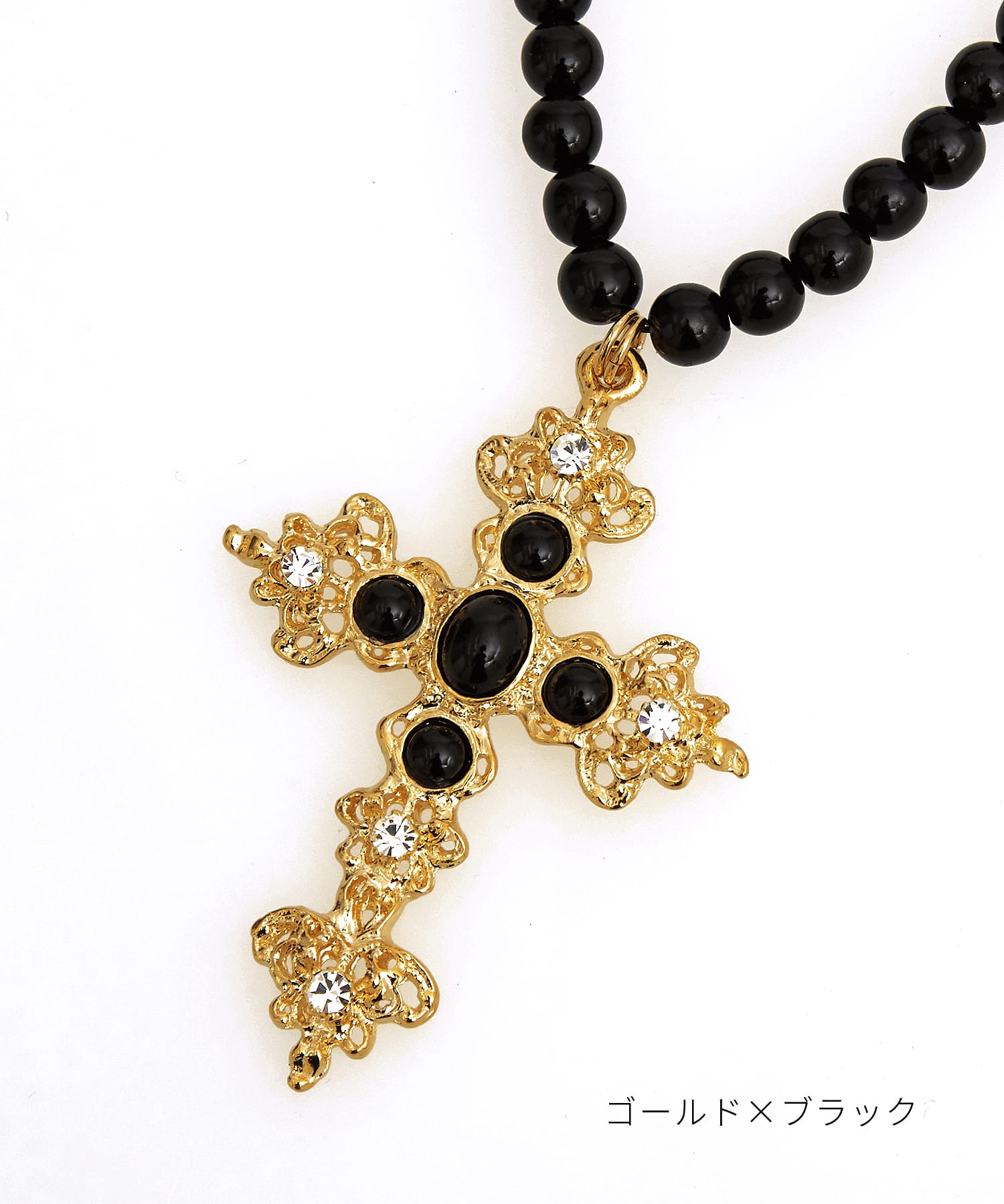 黒パ−ルネックレス ネックレス メンズ シルバー925 sv925 アントワープ クラウン