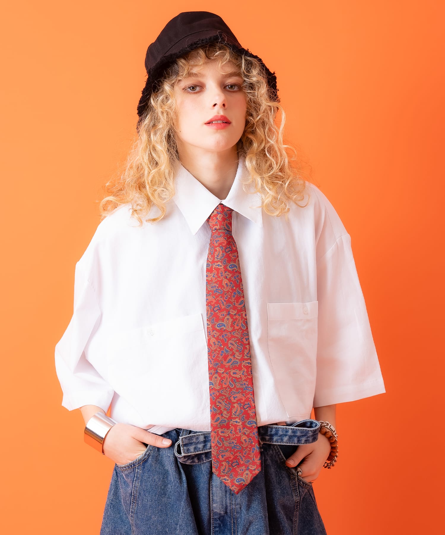 レトロクラシックペイズリー柄ネクタイ / メンズ レディース ユニ