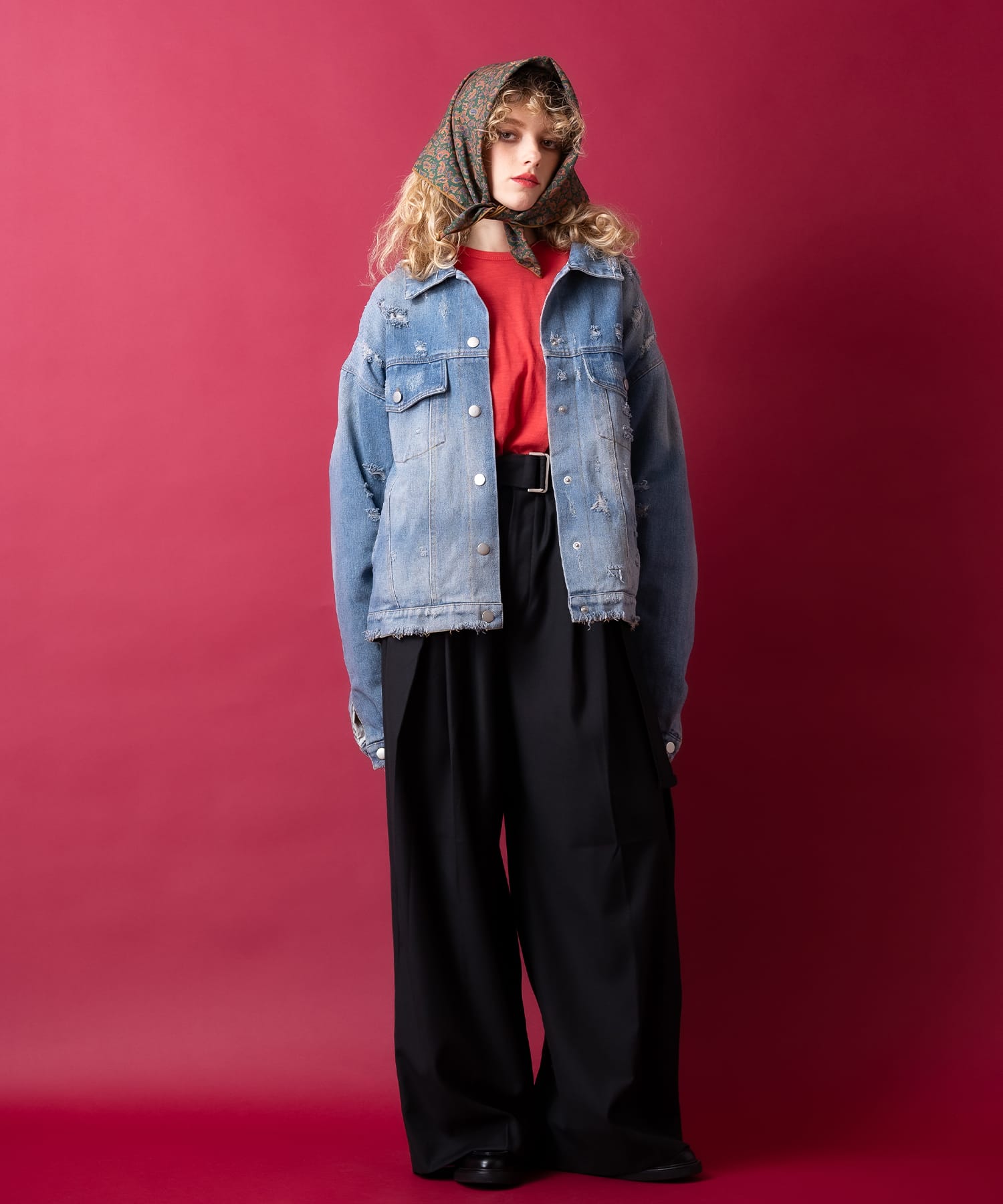 レトロクラシックペイズリー柄スカーフ / メンズ レディース