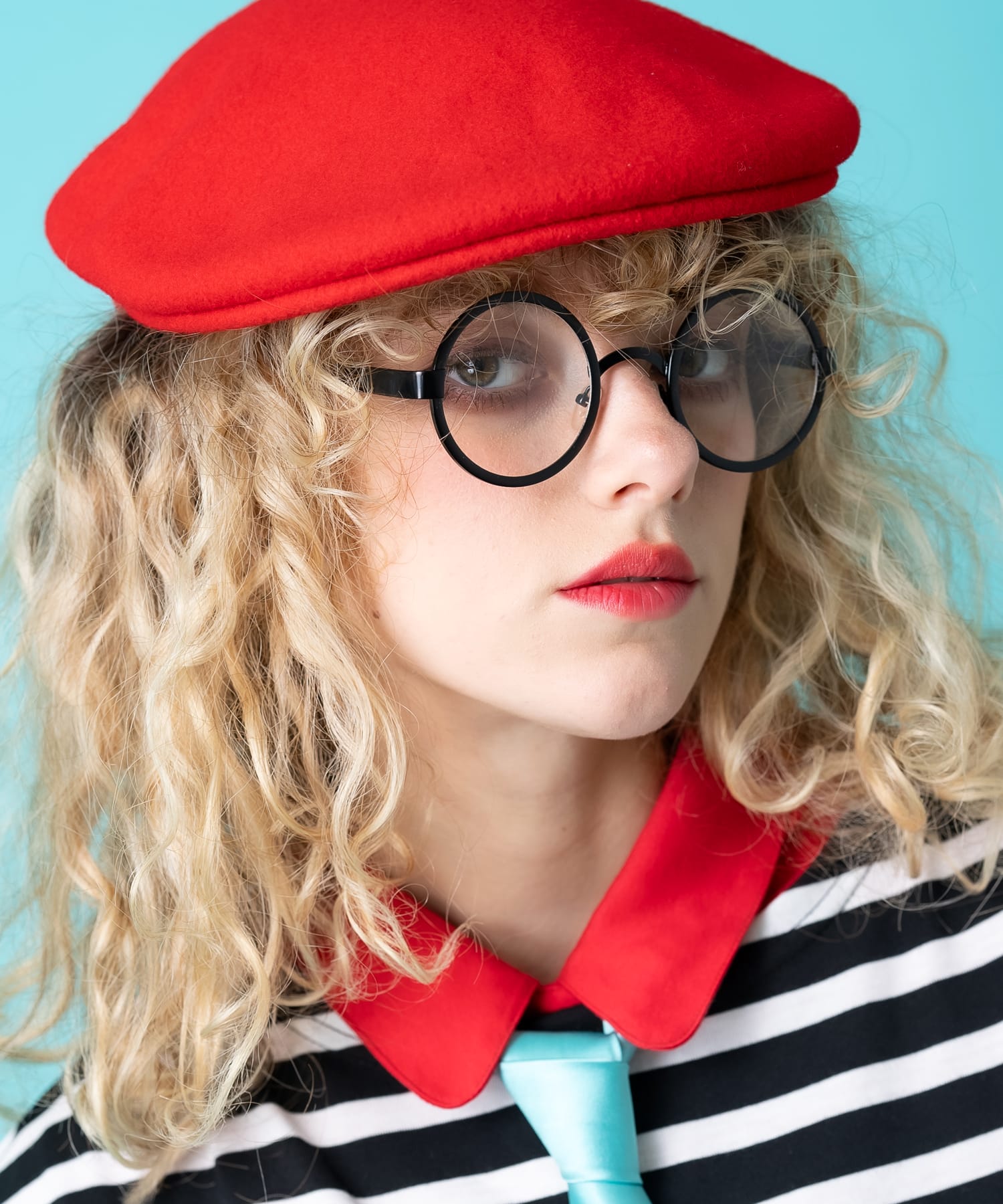 an meets zakka レトロフレームラウンド伊達メガネ