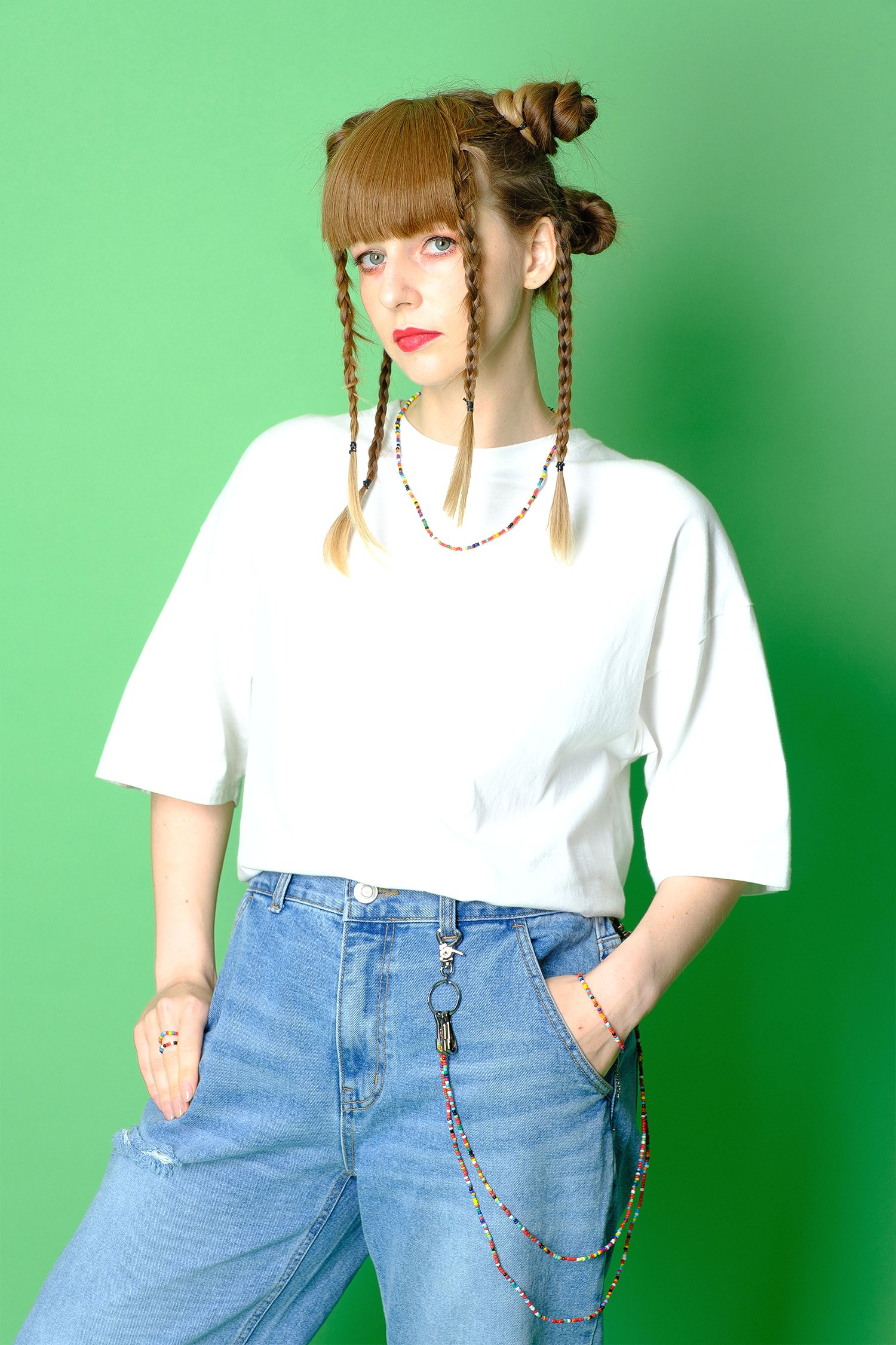 あこあこideaswam Brass ネックレス 50㎝ ビッグパールネックレス ankoROCK(アンコロック) メンズ