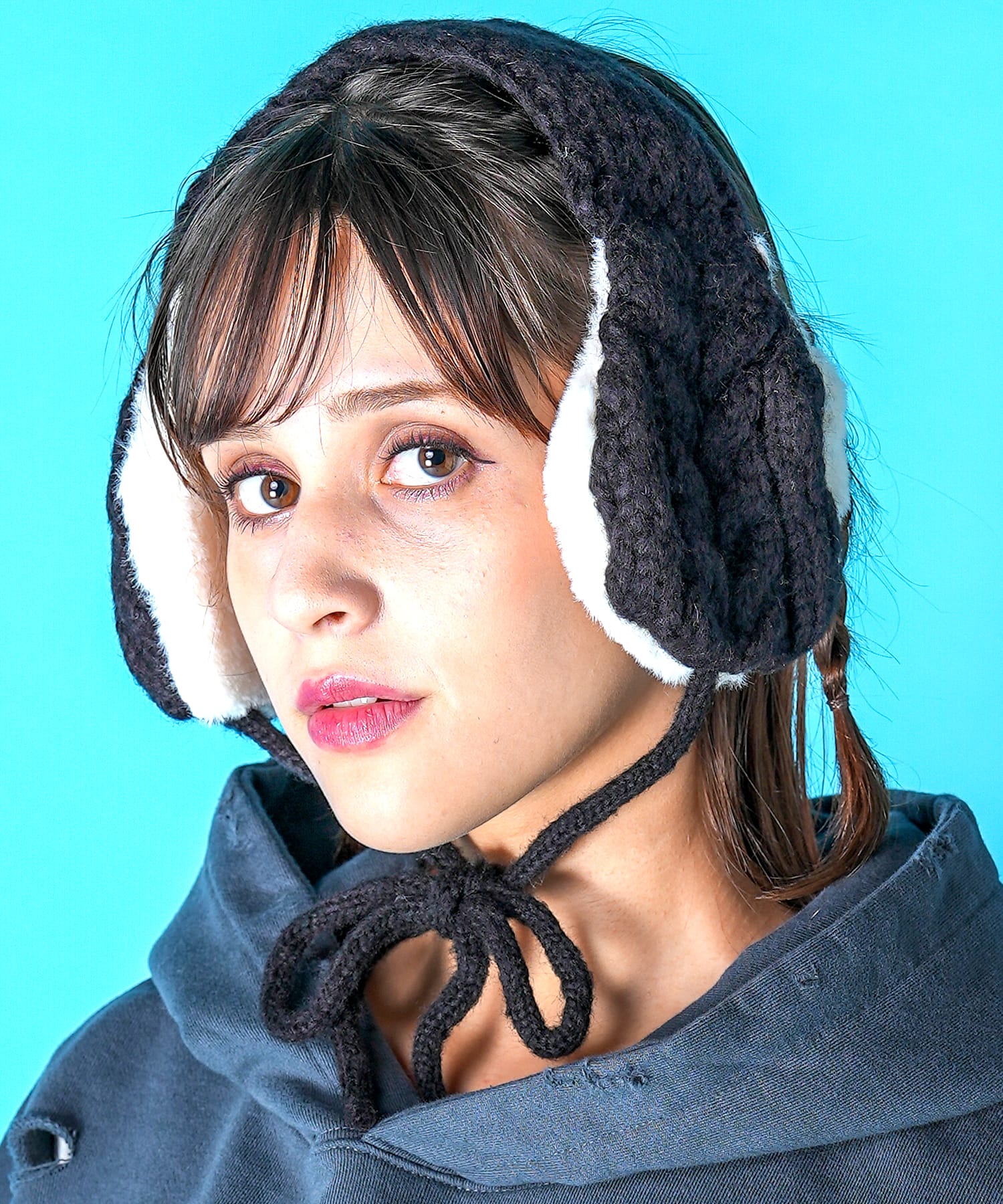 an meets zakka モコモコファーニットイヤーマフ