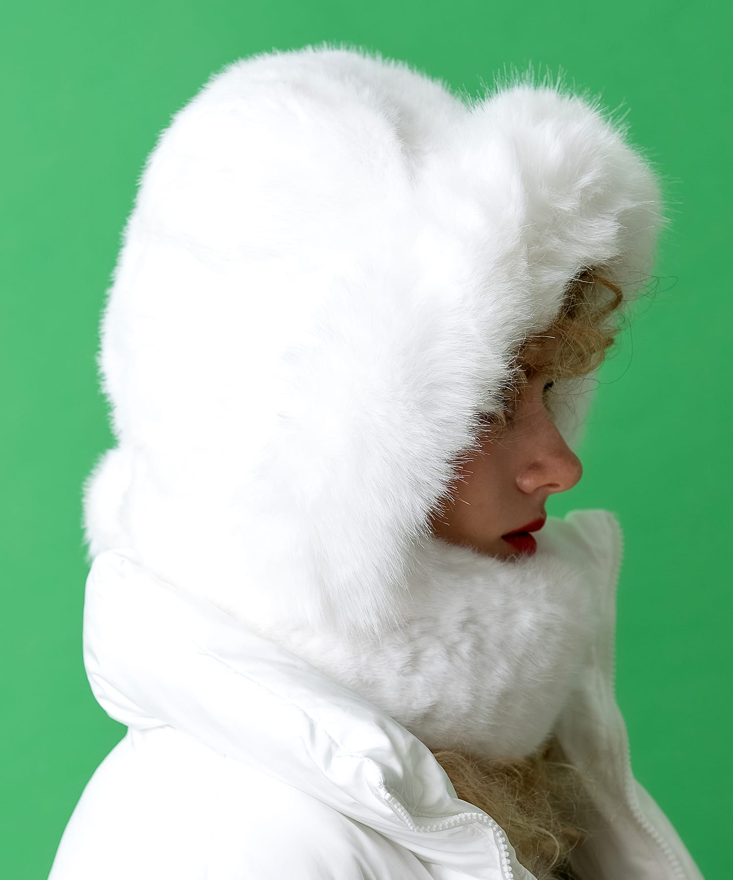 an meets zakka ミックスファーフーディーバラクラバ