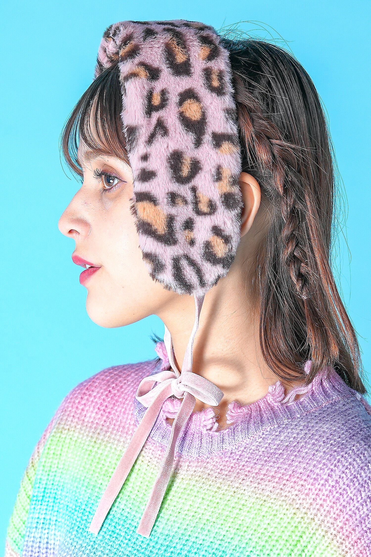 レオパードショートファーイヤーマフ ankoROCK(アンコロック) メンズ