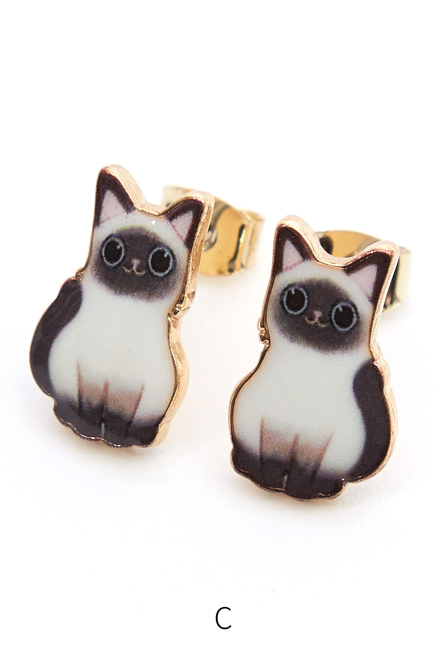 ⭐️ねこさん専用⭐️e m片耳ピアス★お値下げ★ 凛 RIN ピアス まねきねこ ネコ 猫 アニマル 動物 小判 和風