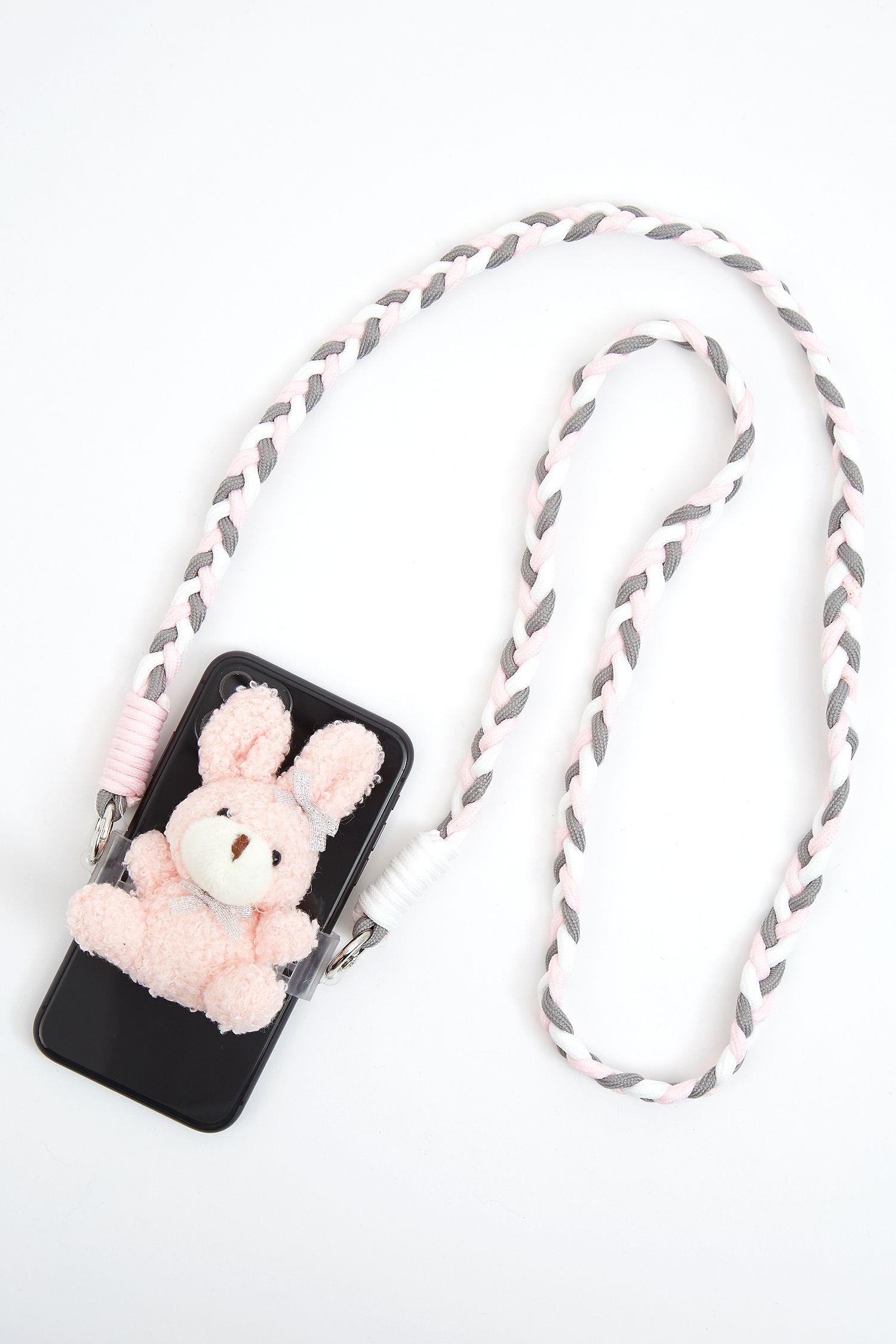 an meets zakka ウサギのぬいぐるみスマホショルダー ankoROCK