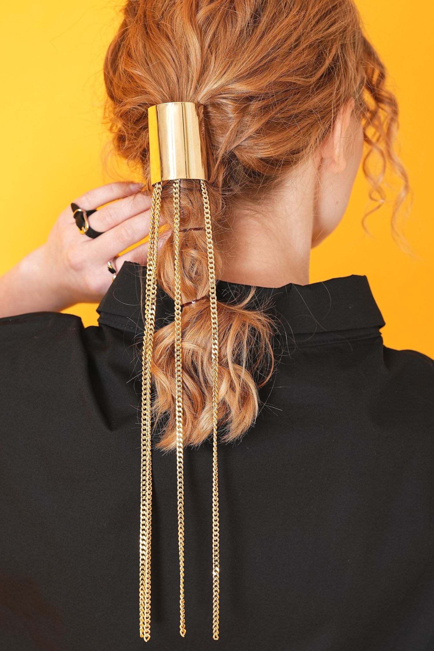 メタルチェーンポニーフック / ヘアアクセサリー ヘアフック ankoROCK