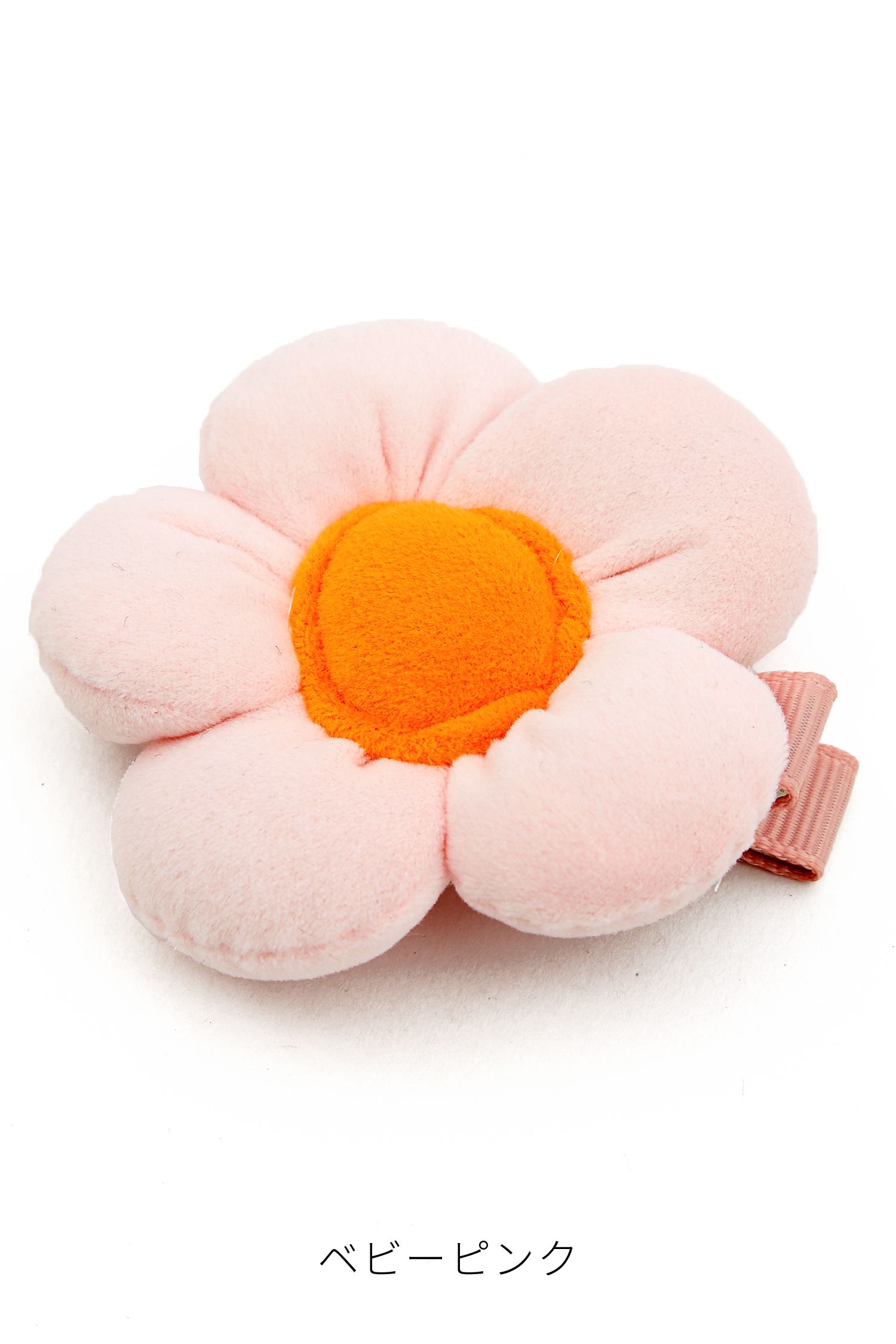 モコモコフラワーヘアクリップ / 花 バレッタ ヘアアクセサリー