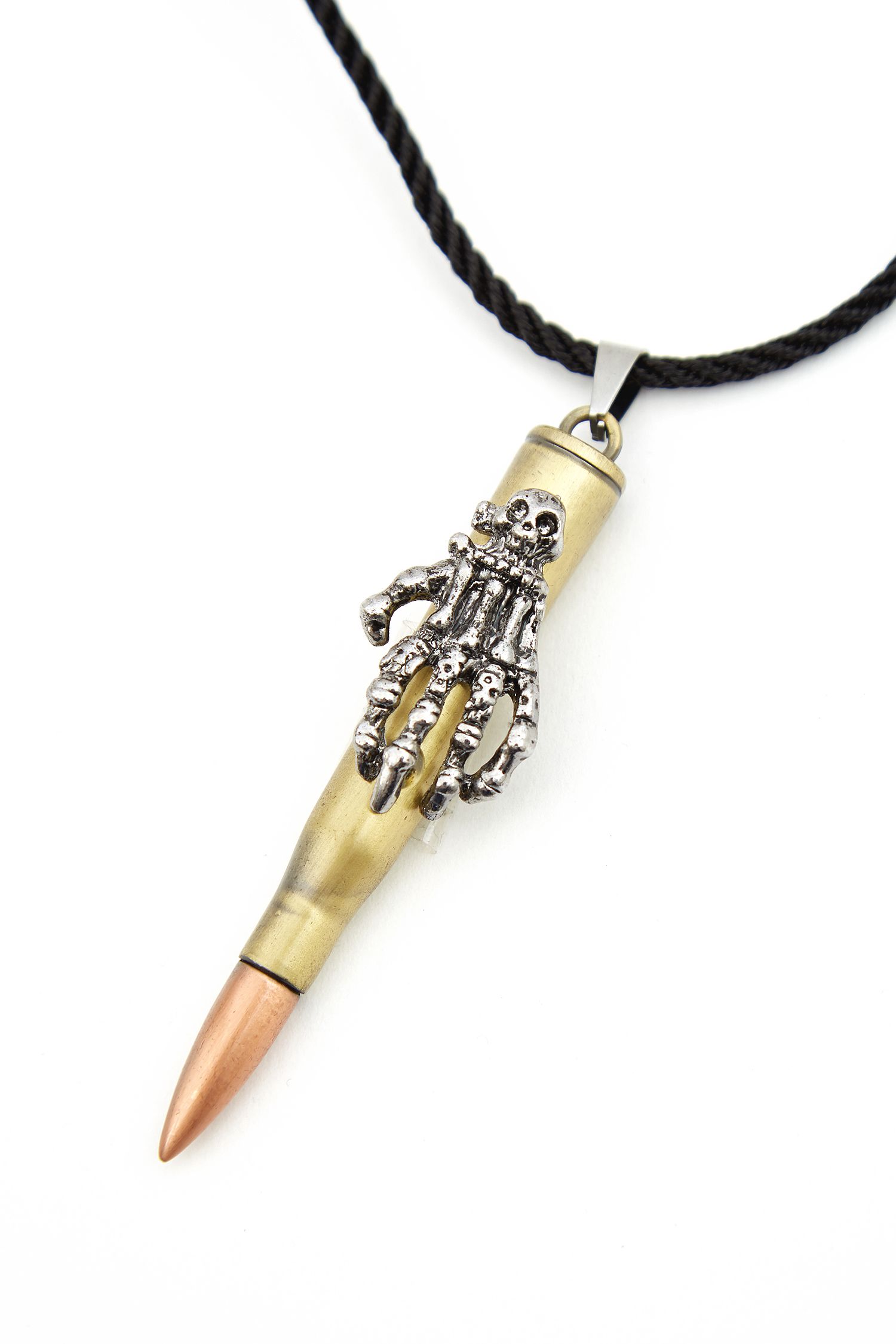バレットスカルハンドネックレス / ロング 紐 ankoROCK(アンコロック
