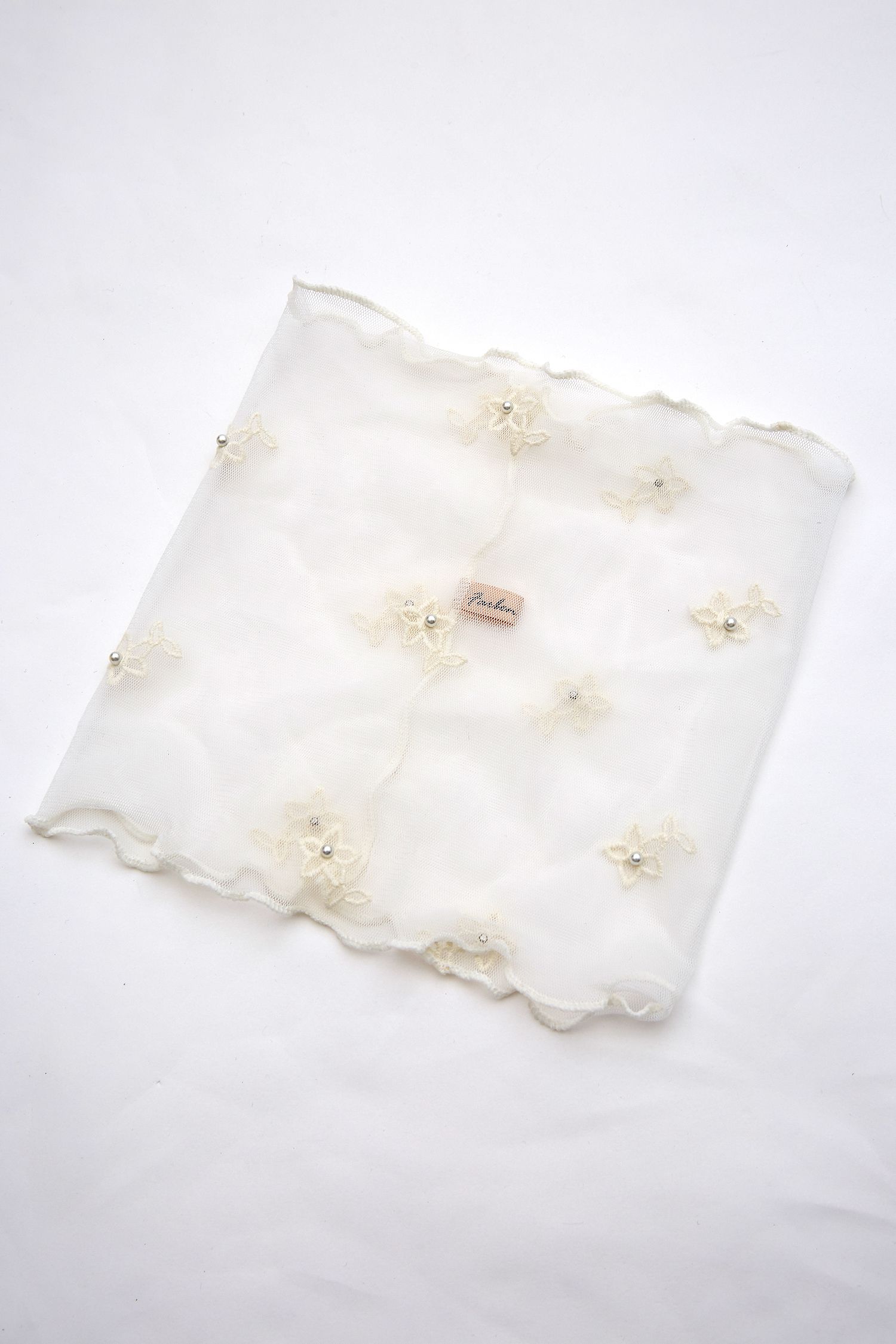 チュール付け襟 / 花柄 シアー つけ襟 ネックウォーマー ankoROCK