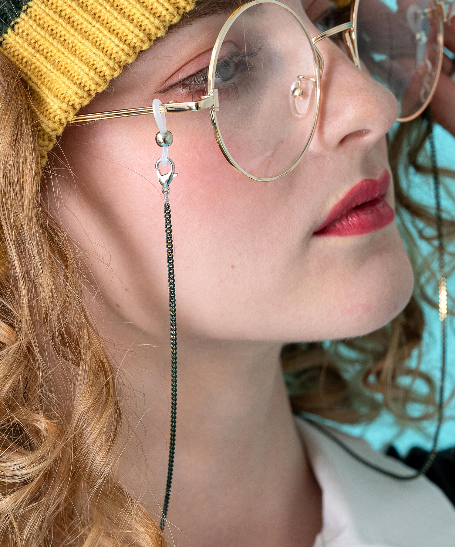 プラスチックメガネチェーン 】 グラスコード レディース メンズ ユニセックス プレゼント ギフト モノトーン 軽量 母の日 敬老の日 -  【アクセサリーシェフィ】- プレゼント＆ギフトのギフトモール メガネ チェーン ユニセックスメガネチェーン樹脂アクリルメガネチェーンレトロなメガネチェーンアンチ失われたメガネチェーン 落下・置き