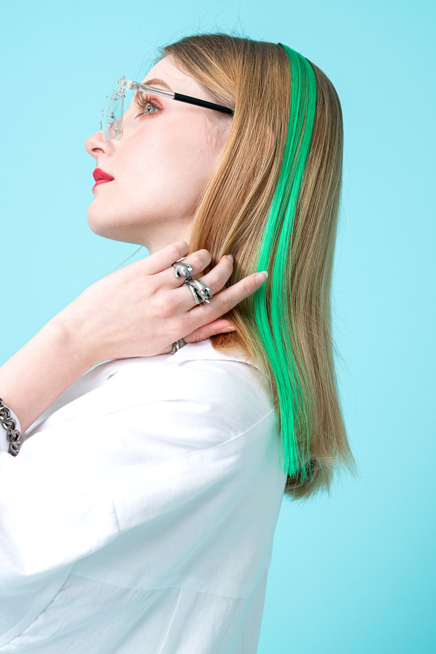 カラーワンポイントエクステ / ロング クリップ ワンタッチ ankoROCK