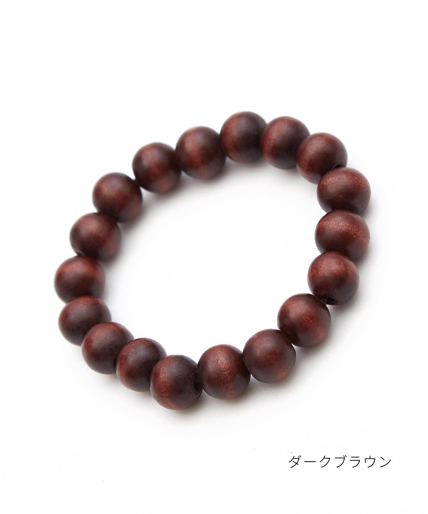 ウッドボール数珠ブレスレット / メンズ レディース 木玉 ankoROCK