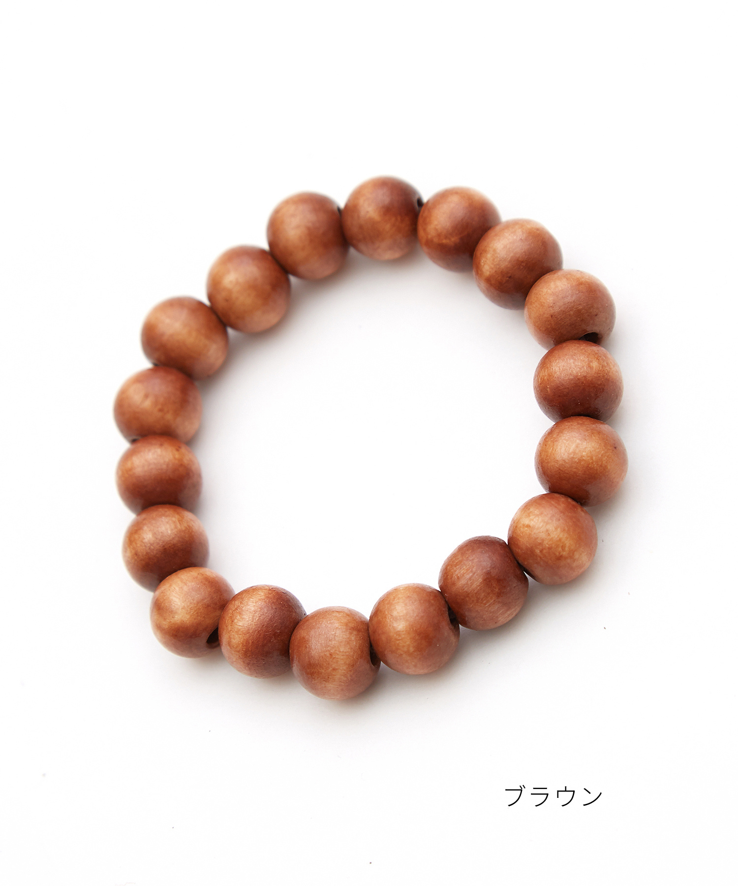 ウッドボール数珠ブレスレット / メンズ レディース 木玉 ankoROCK
