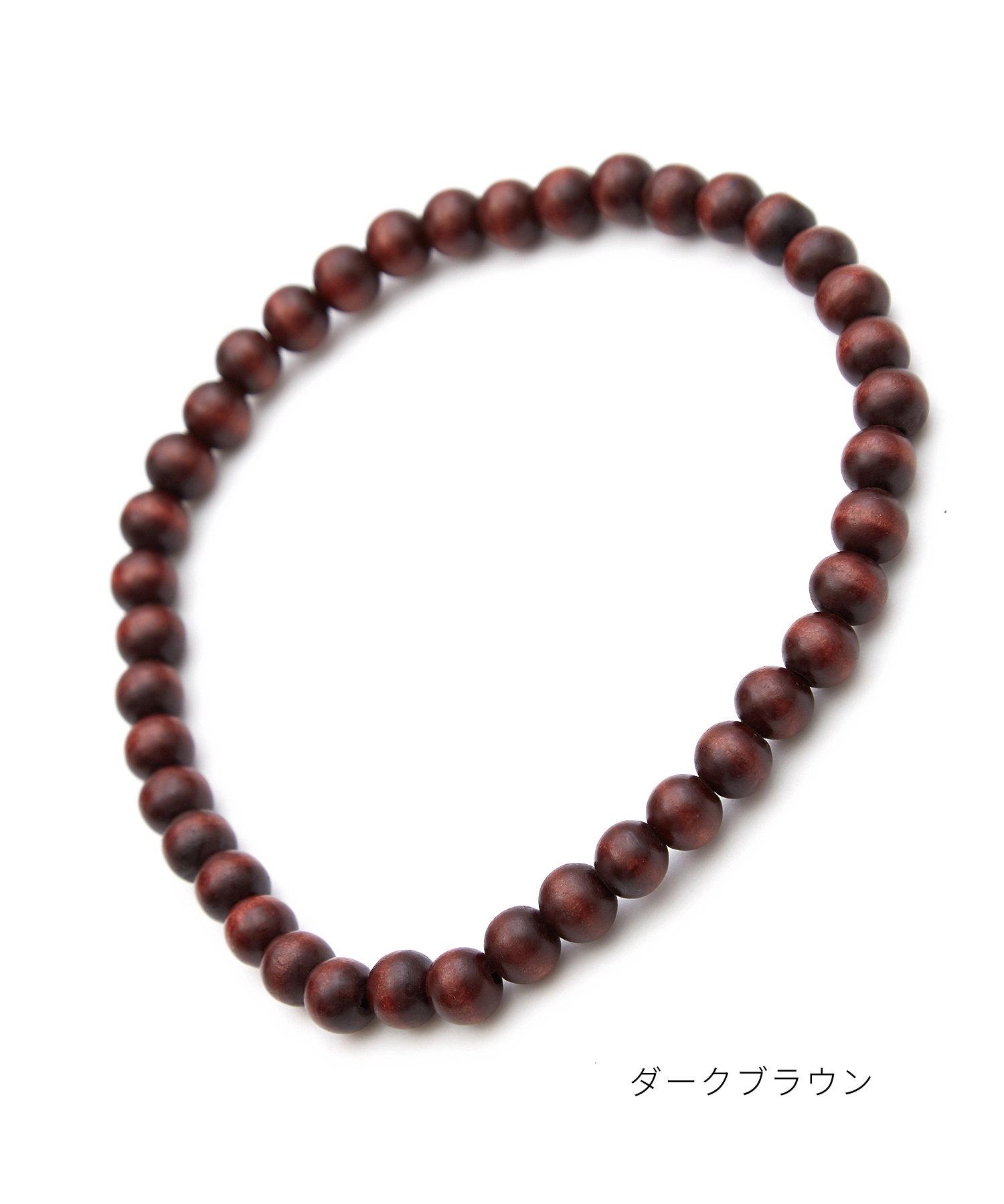 ウッドボール数珠ネックレス / メンズ レディース 木玉 ankoROCK