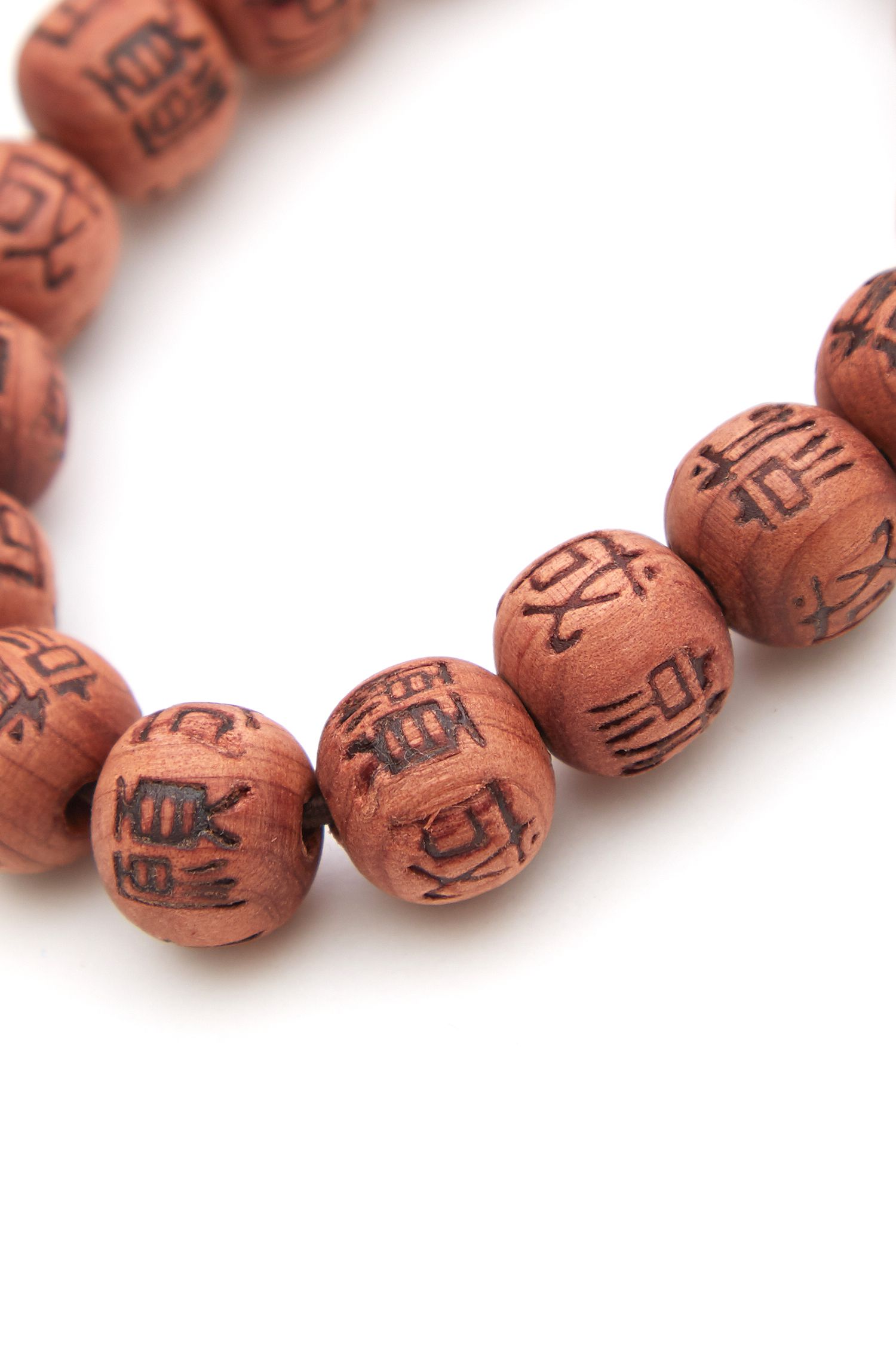 大粒文字数珠ネックレス / メンズ レディース 木玉 ankoROCK(アンコ