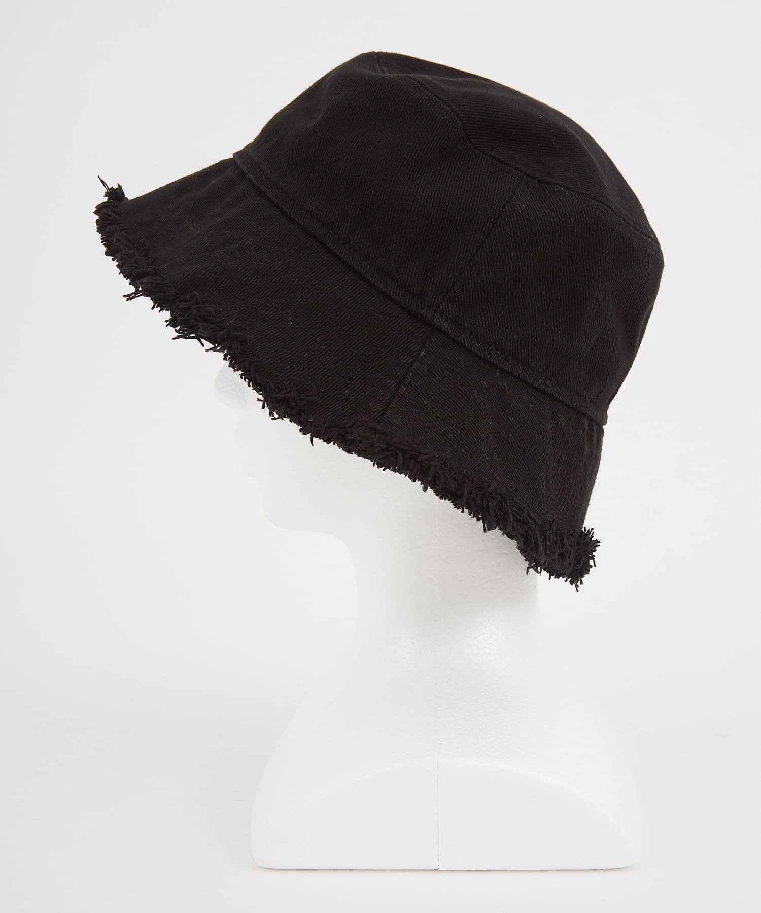 ダメージフリンジブラックデニムハット / メンズ レディース