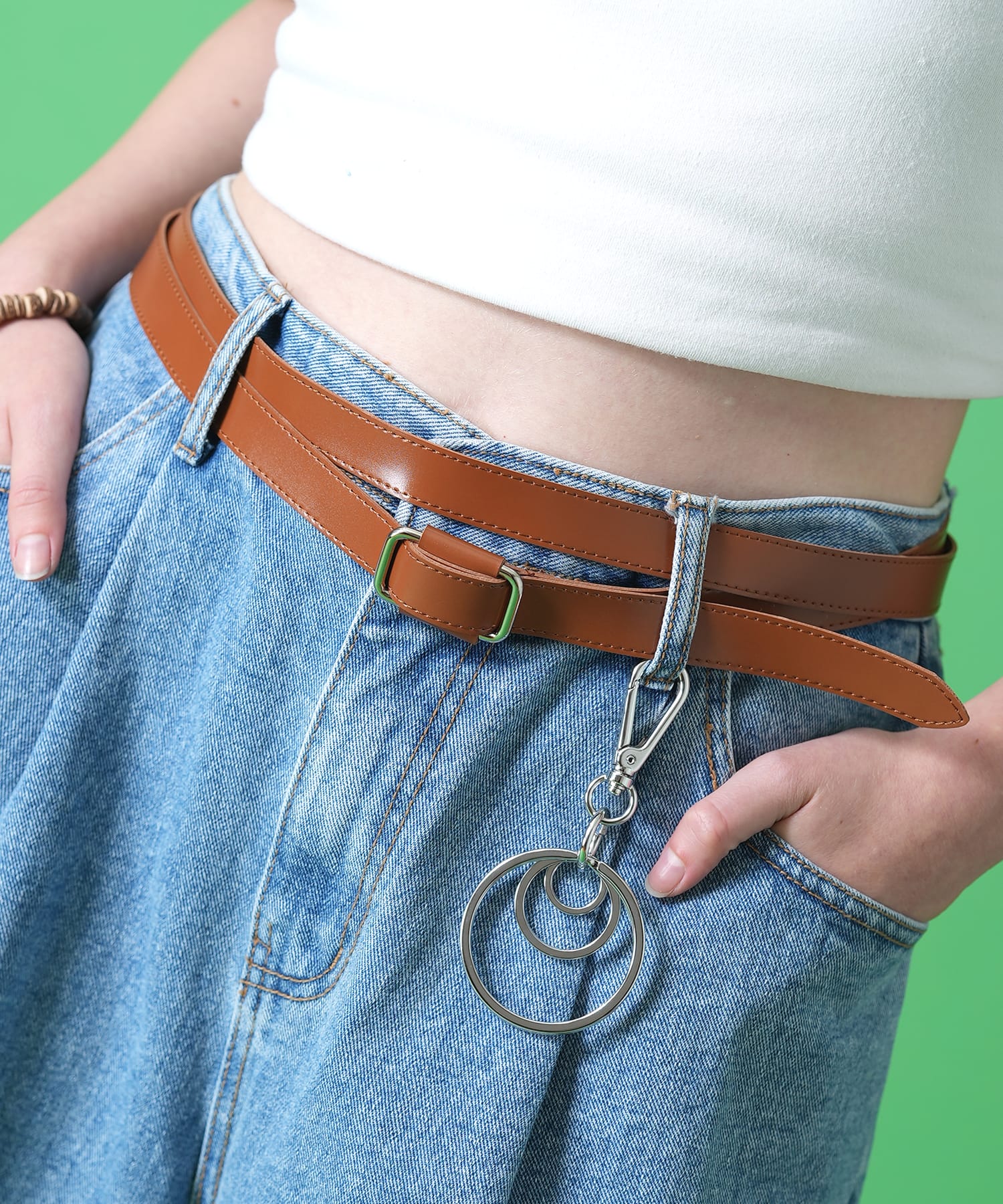 an meets zakka レザーロングベルト