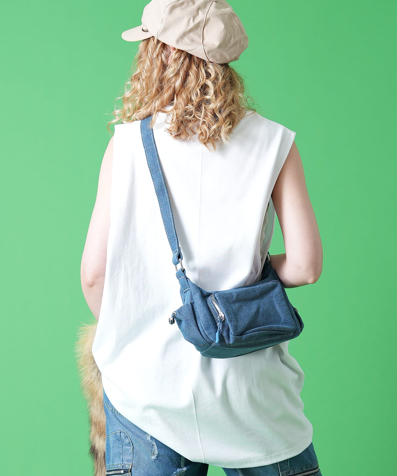 【未使用品】 go walker ショッピングバッグ メランジデニム バッグのみ 未使用品】 go walker ショッピングバッグ メランジデニム