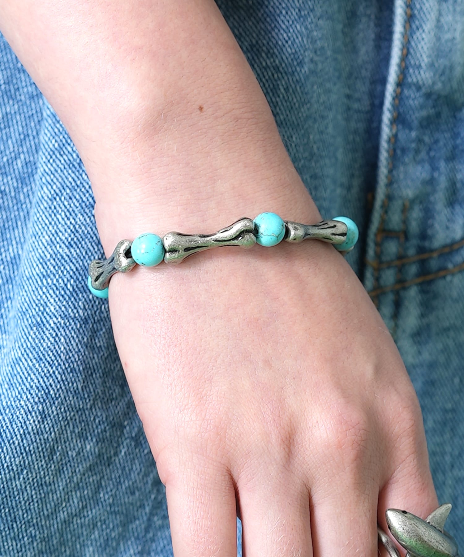 an meets zakka ボーン＆ストーンブレスレット