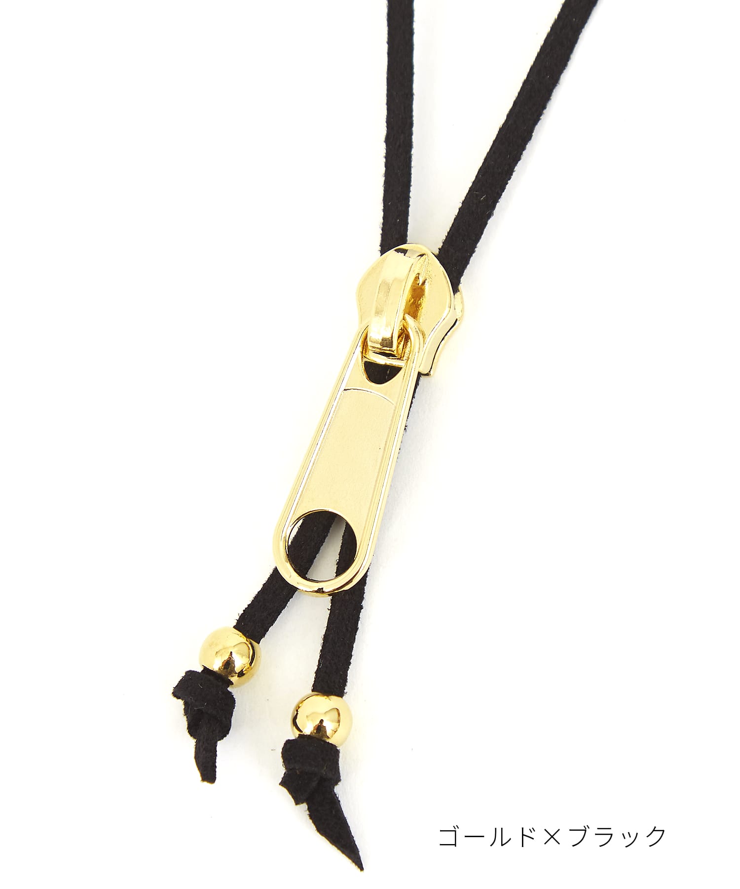 ファスナー革紐ループタイ / ネックレス メンズ レディース ボロータイ