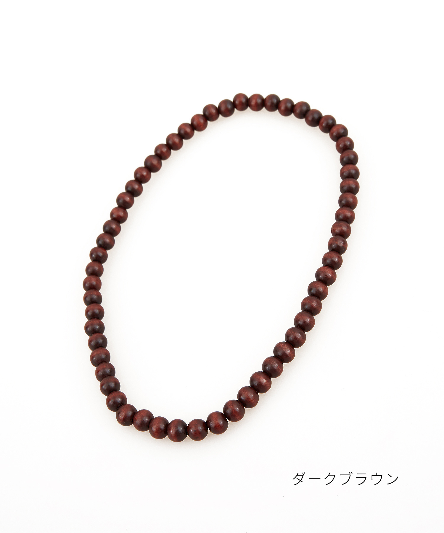 ウッドボール数珠ネックレス(60cm) / メンズ レディース 木玉 ankoROCK 