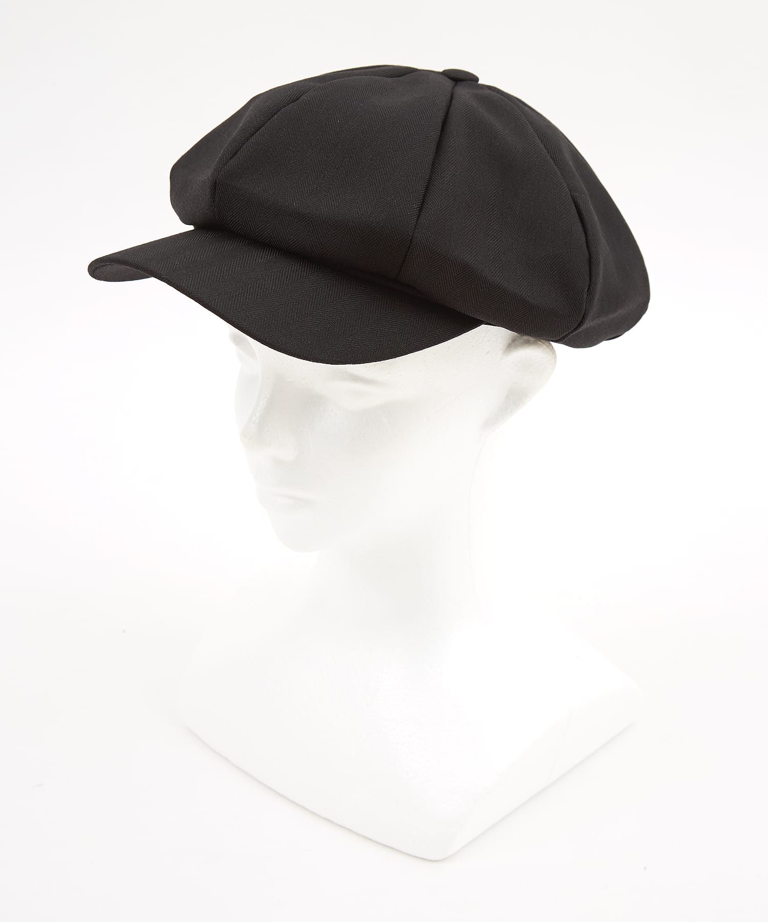 ブラックヘリンボーンキャスケット / 帽子 柄 メンズ レディース