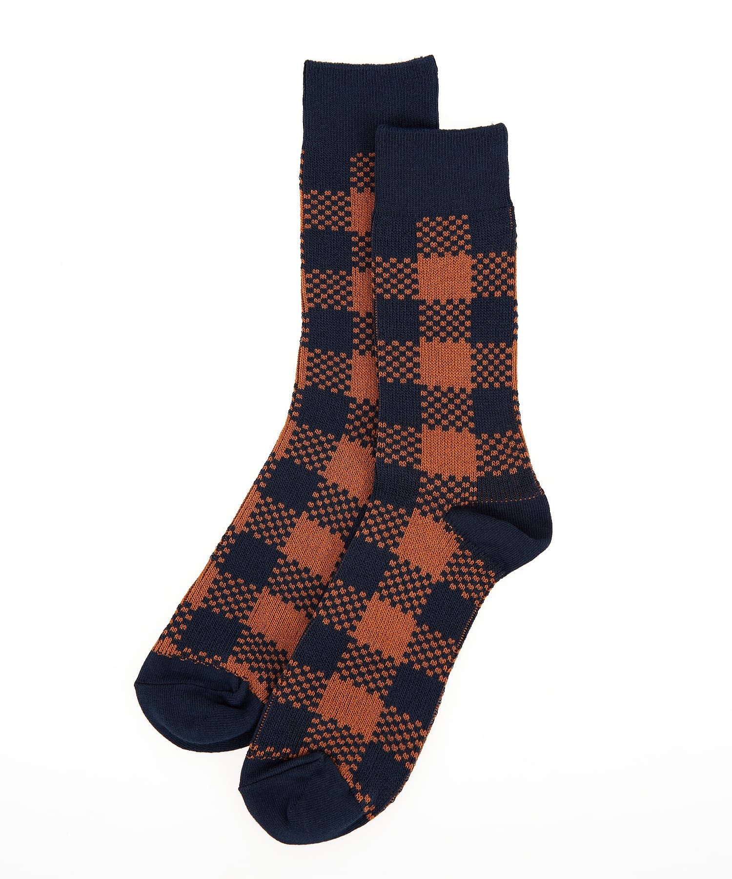 チェック柄ソックス / 靴下 メンズ ブロックチェック ankoROCK(アンコ