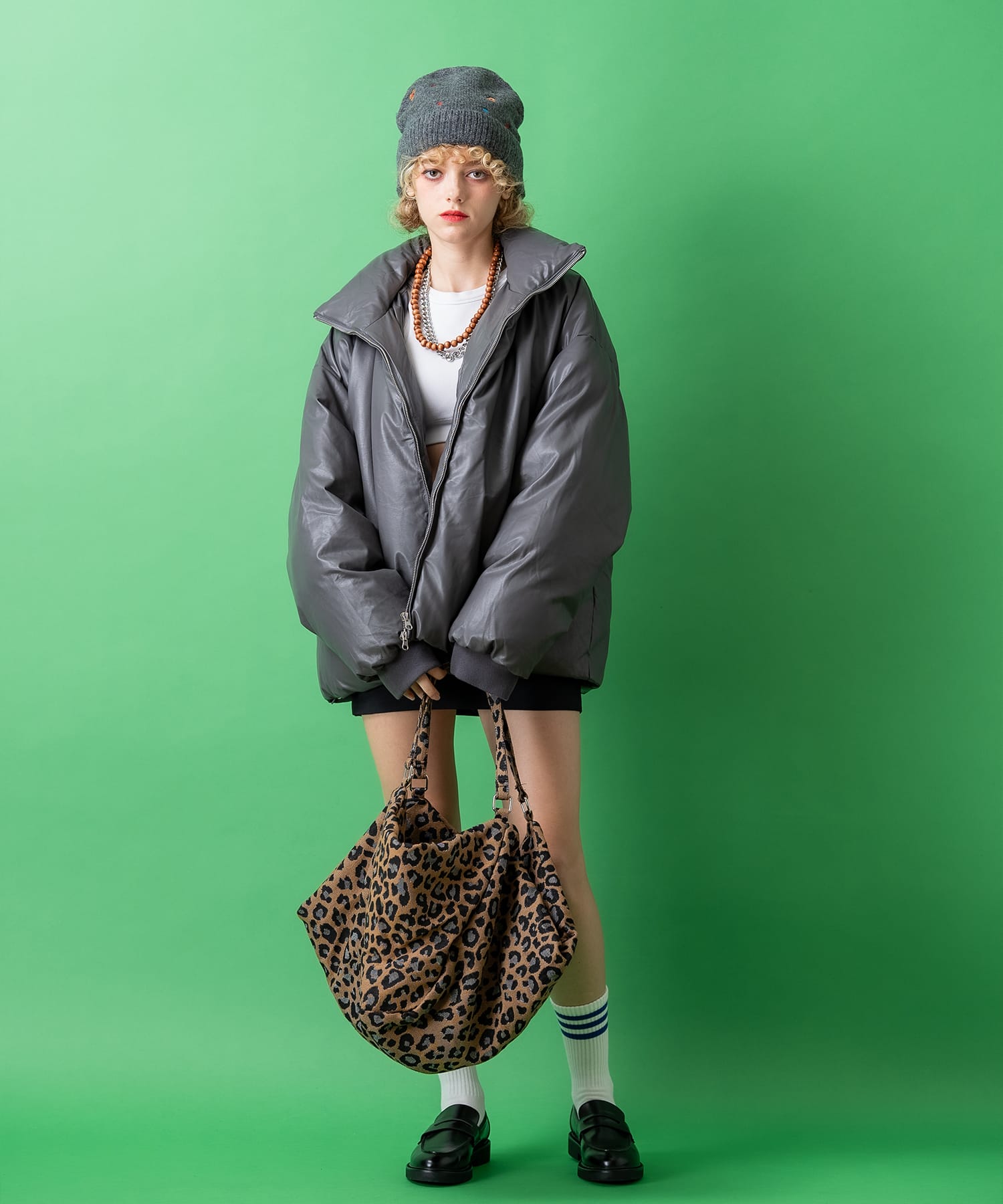 ミニテディベア刺繍ニットキャップ / メンズ レディース ユニセックス