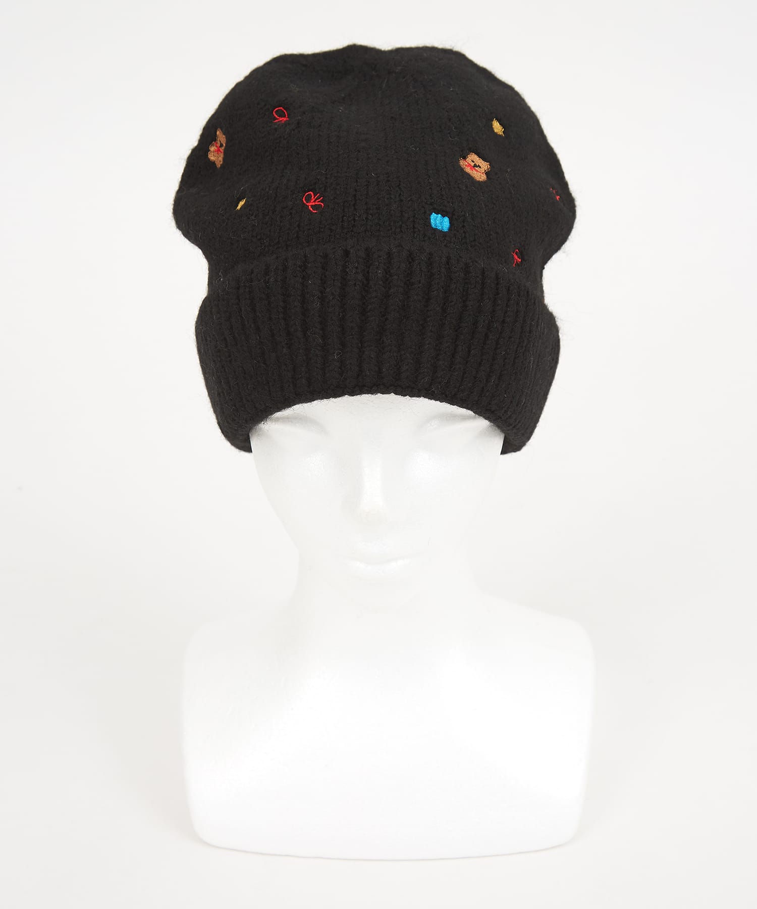 ミニテディベア刺繍ニットキャップ / メンズ レディース ユニ