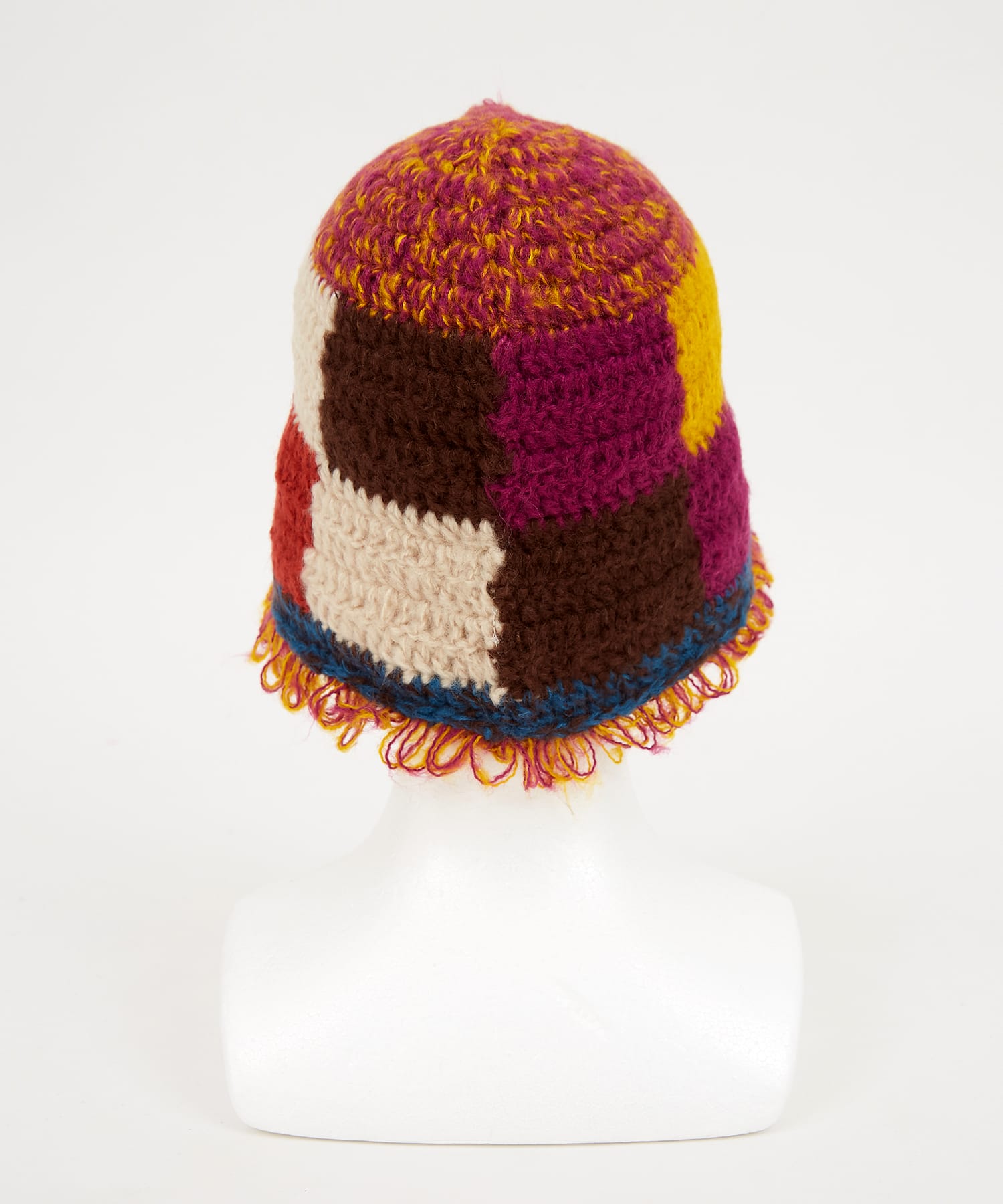 カラフルブロックチェックニットハット / メンズ レディース