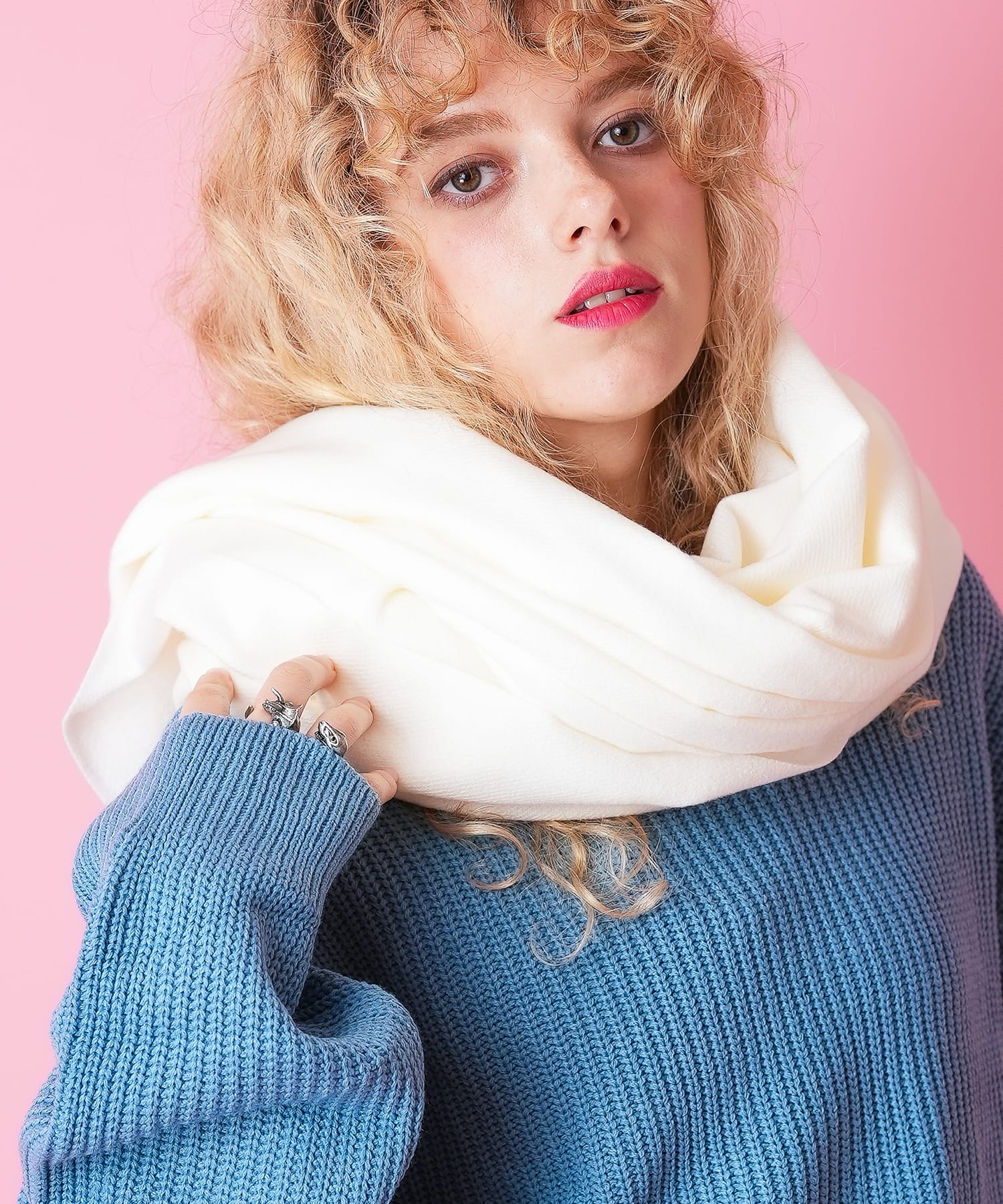 an meets zakka アクリル大判マフラー