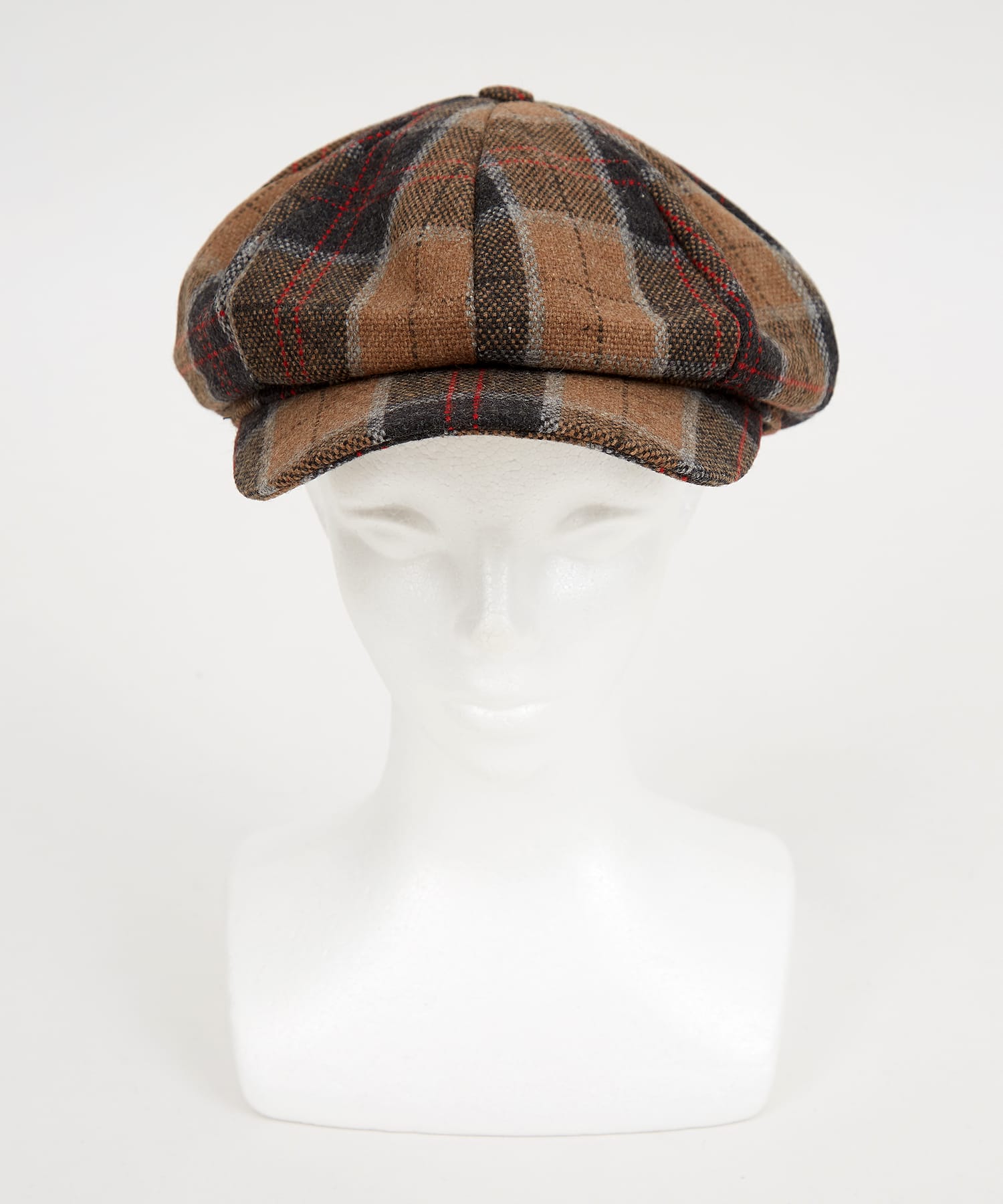 チェック柄ウールキャスケット / メンズ レディース ユニセックス 帽子