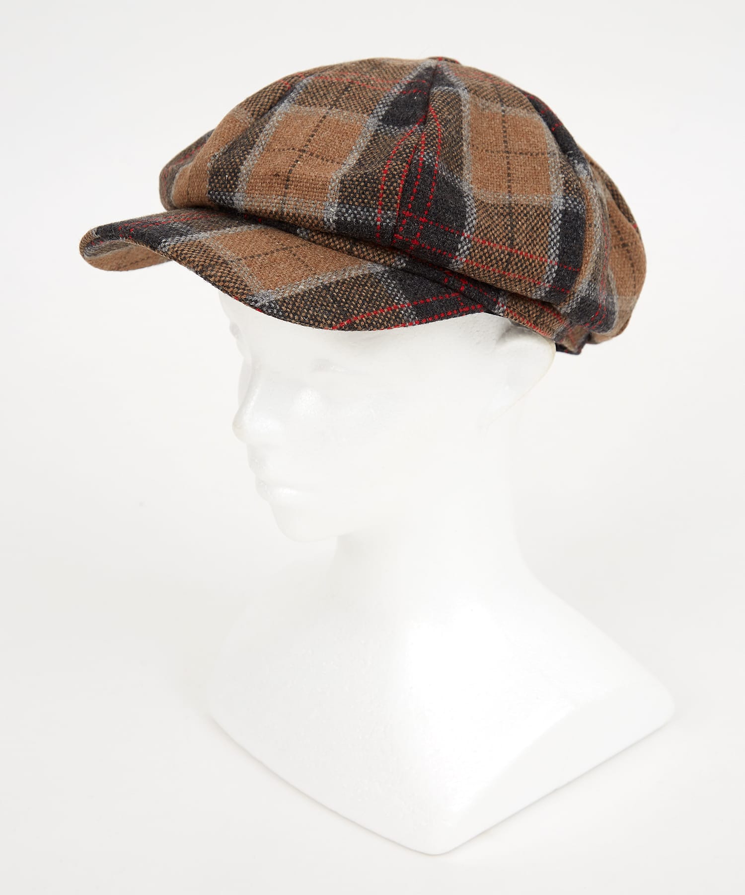 チェック柄ウールキャスケット / メンズ レディース ユニセックス 帽子