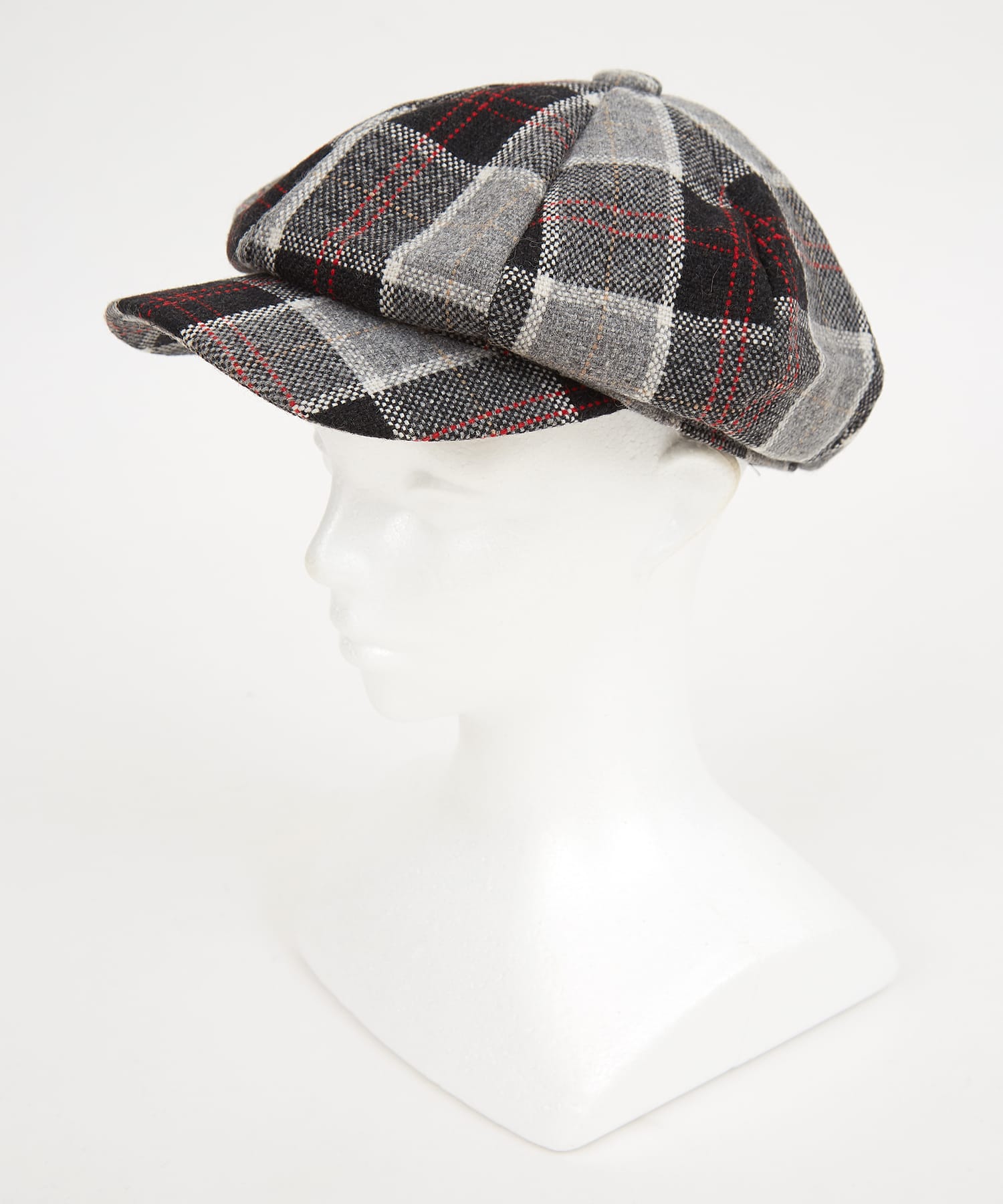 チェック柄ウールキャスケット / メンズ レディース ユニセックス 帽子