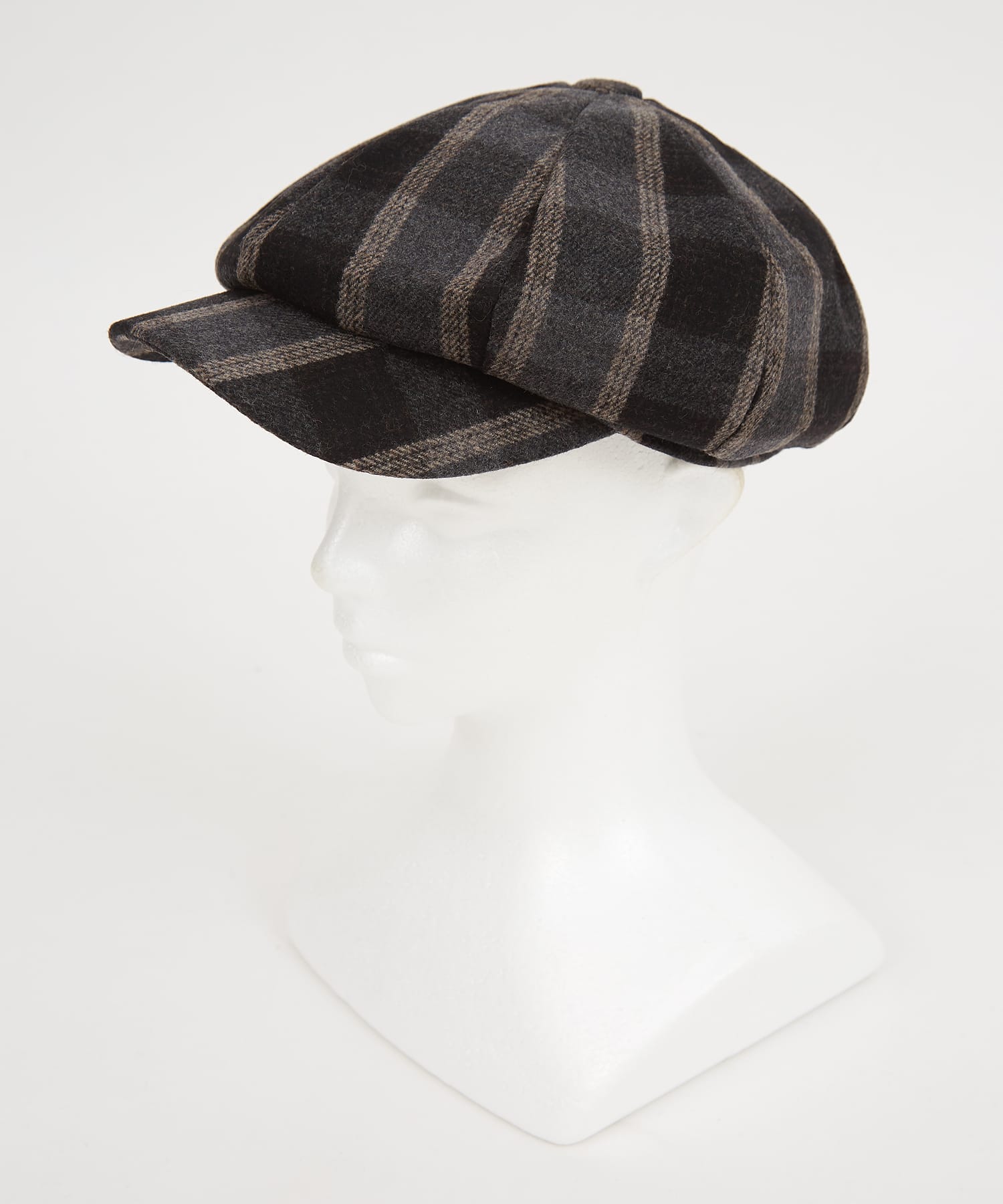 チェック柄ウールキャスケット / メンズ レディース ユニセックス 帽子