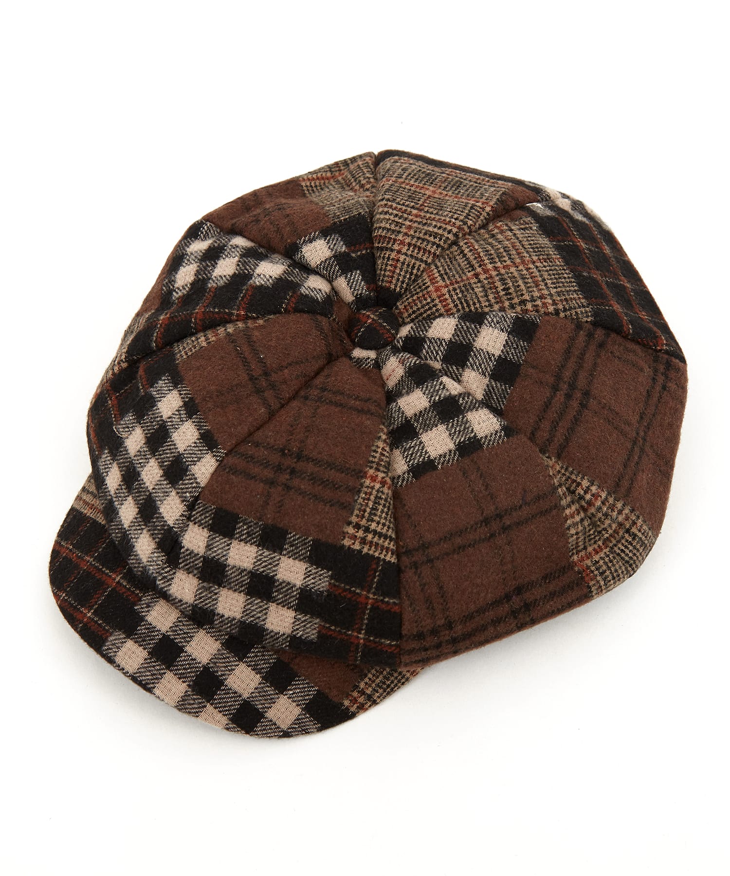 ランダムチェックパッチワークキャスケット / メンズ レディース ユニ