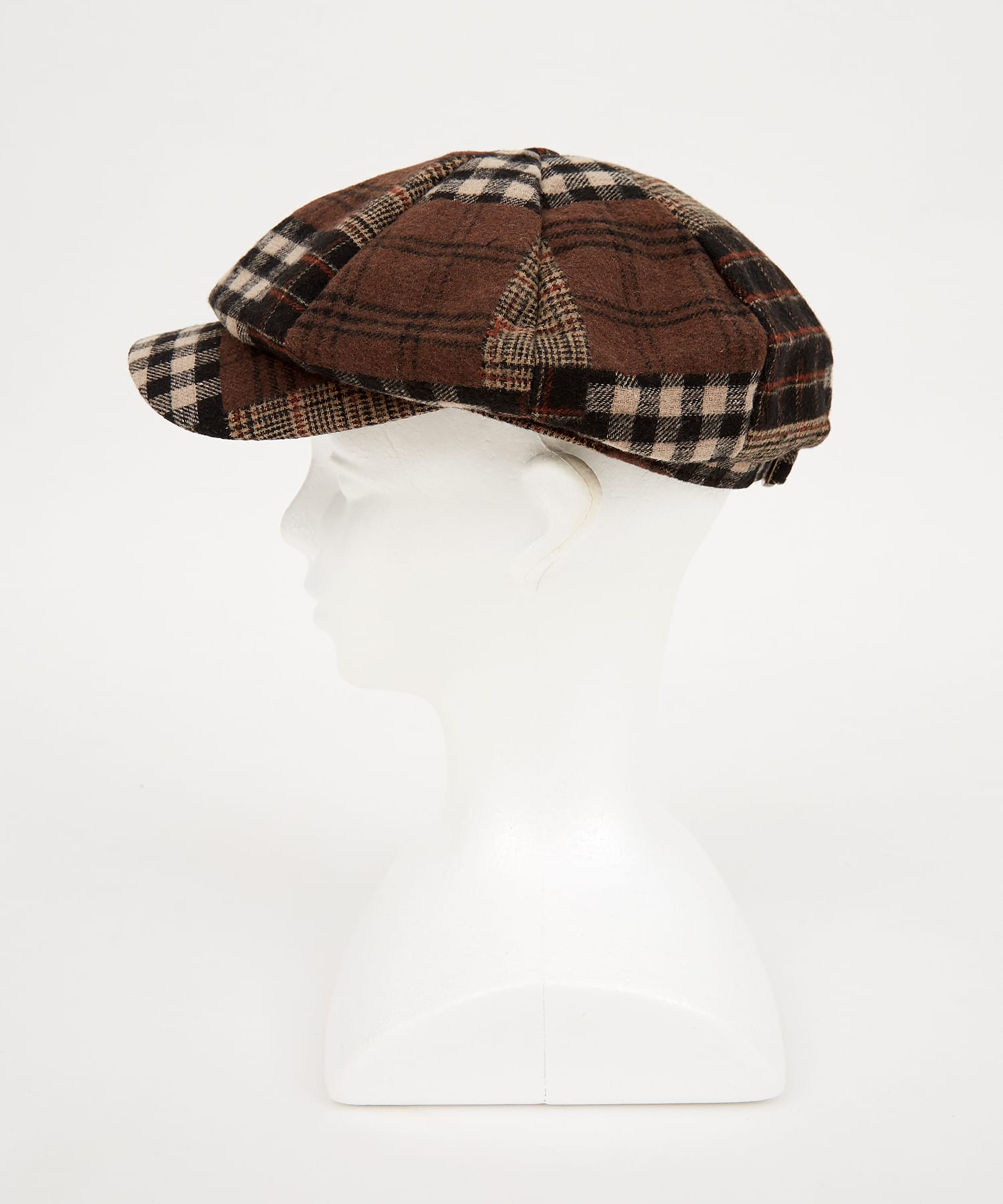 ランダムチェックパッチワークキャスケット / メンズ レディース ユニ