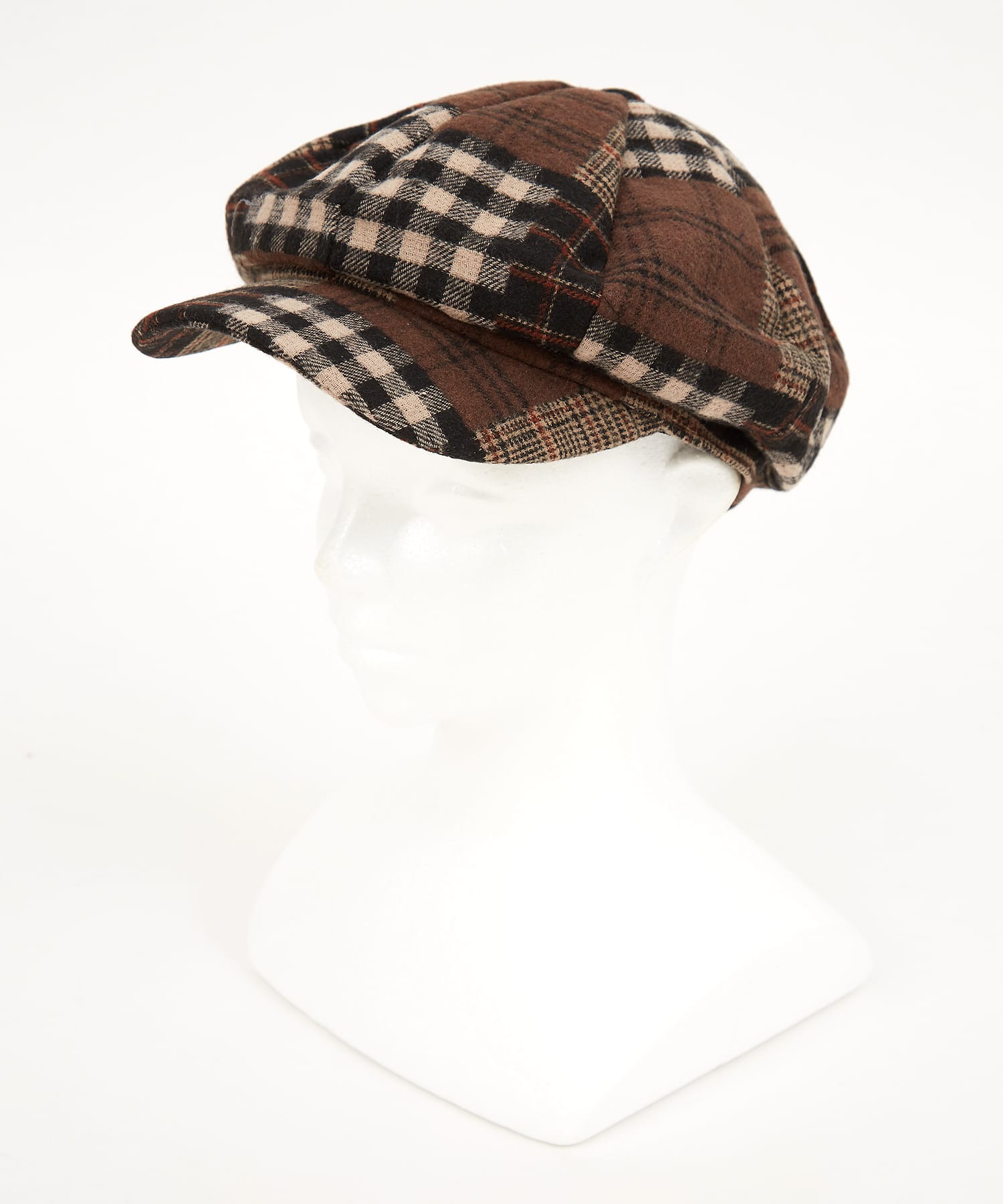 ランダムチェックパッチワークキャスケット / メンズ レディース ユニ