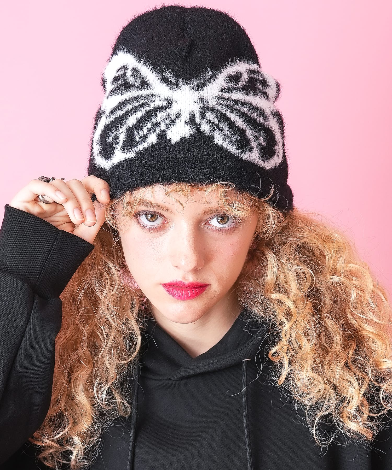 an meets zakka プリントファーニットキャップ