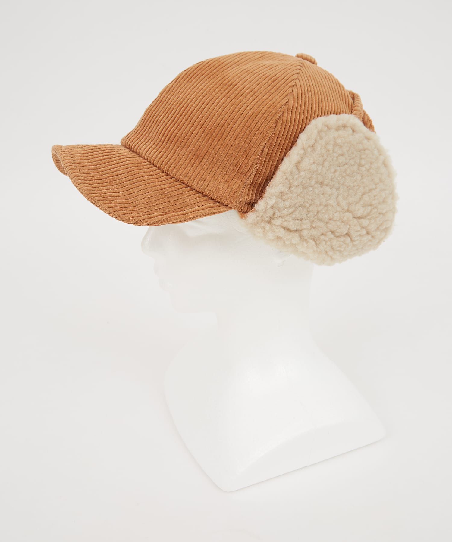 ボア切り替えイヤーフラップコーデュロイキャップ / メンズ レディース