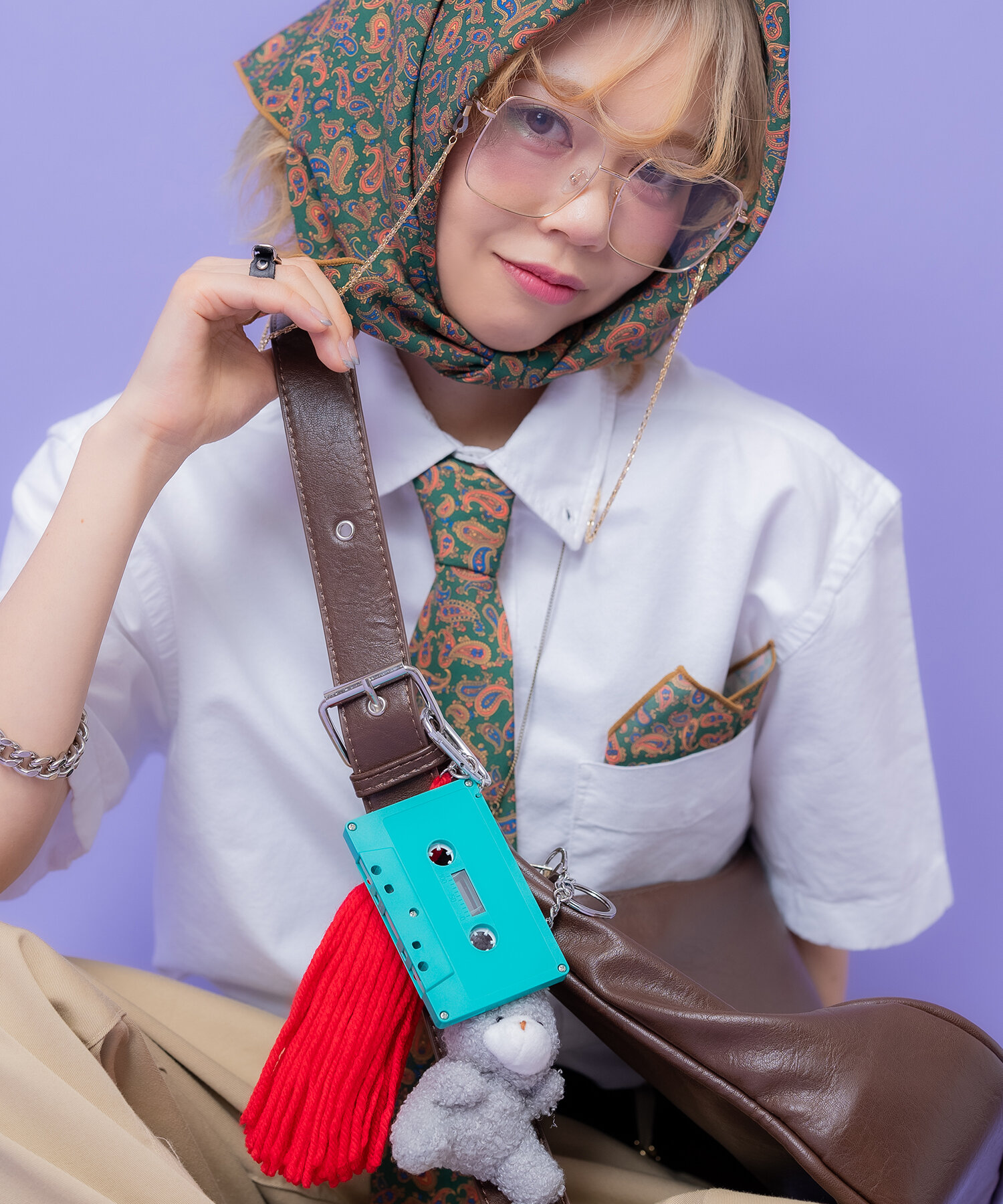 カセットテープカラビナキーホルダー / メンズ レディース ユニ