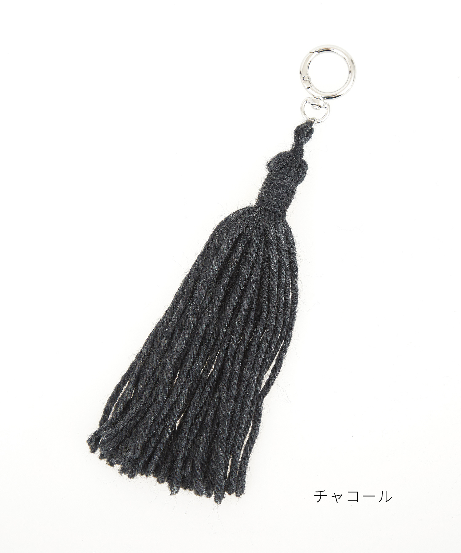 ビッグフリンジタッセルキーホルダー / キーリング 毛糸 レディース